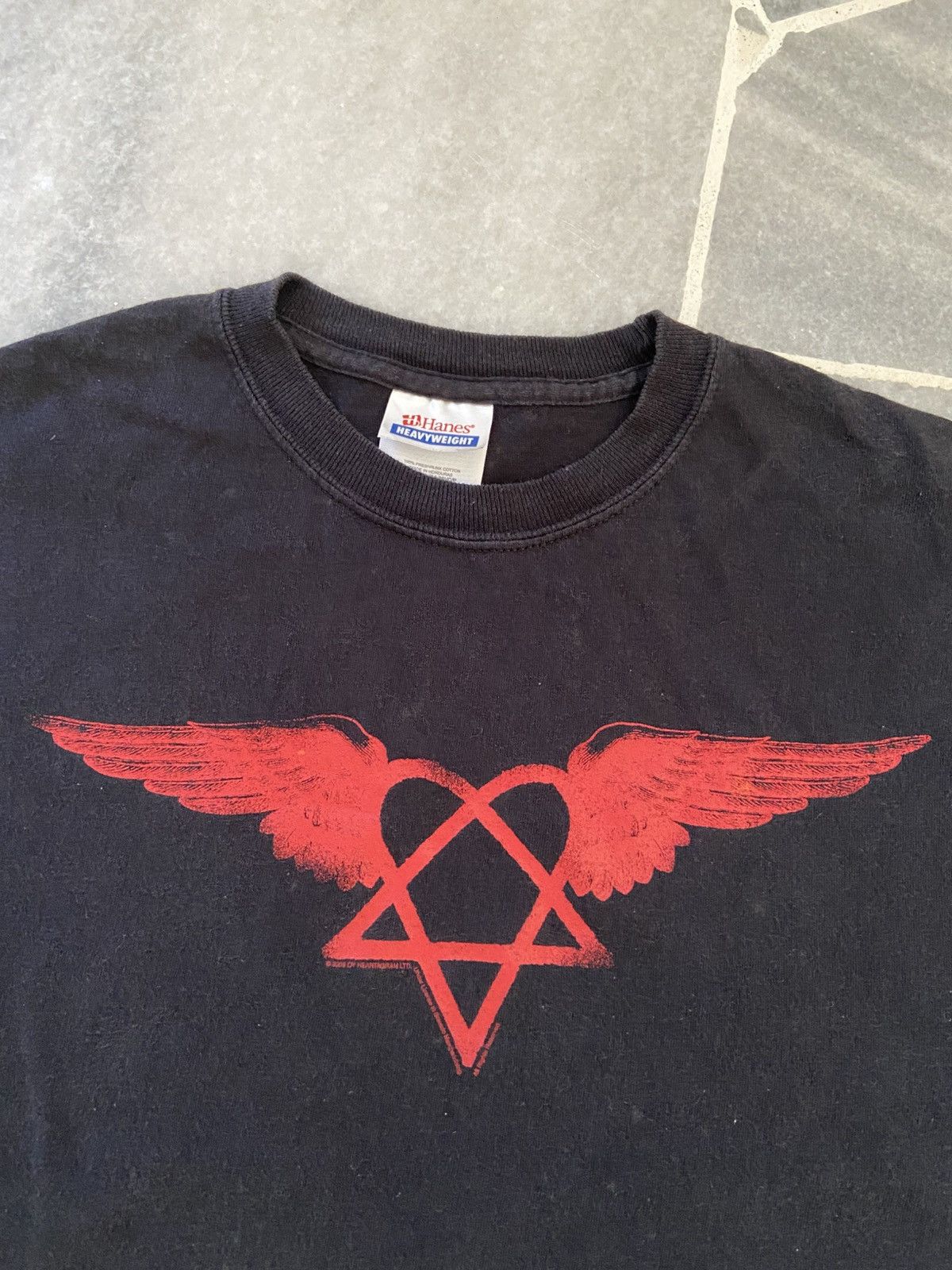 Band Tees × Vintage Vintage HIM 2005 Heartagram Tee band Metal Size US S / EU 44-46 / 1 - 2 Thumbnail