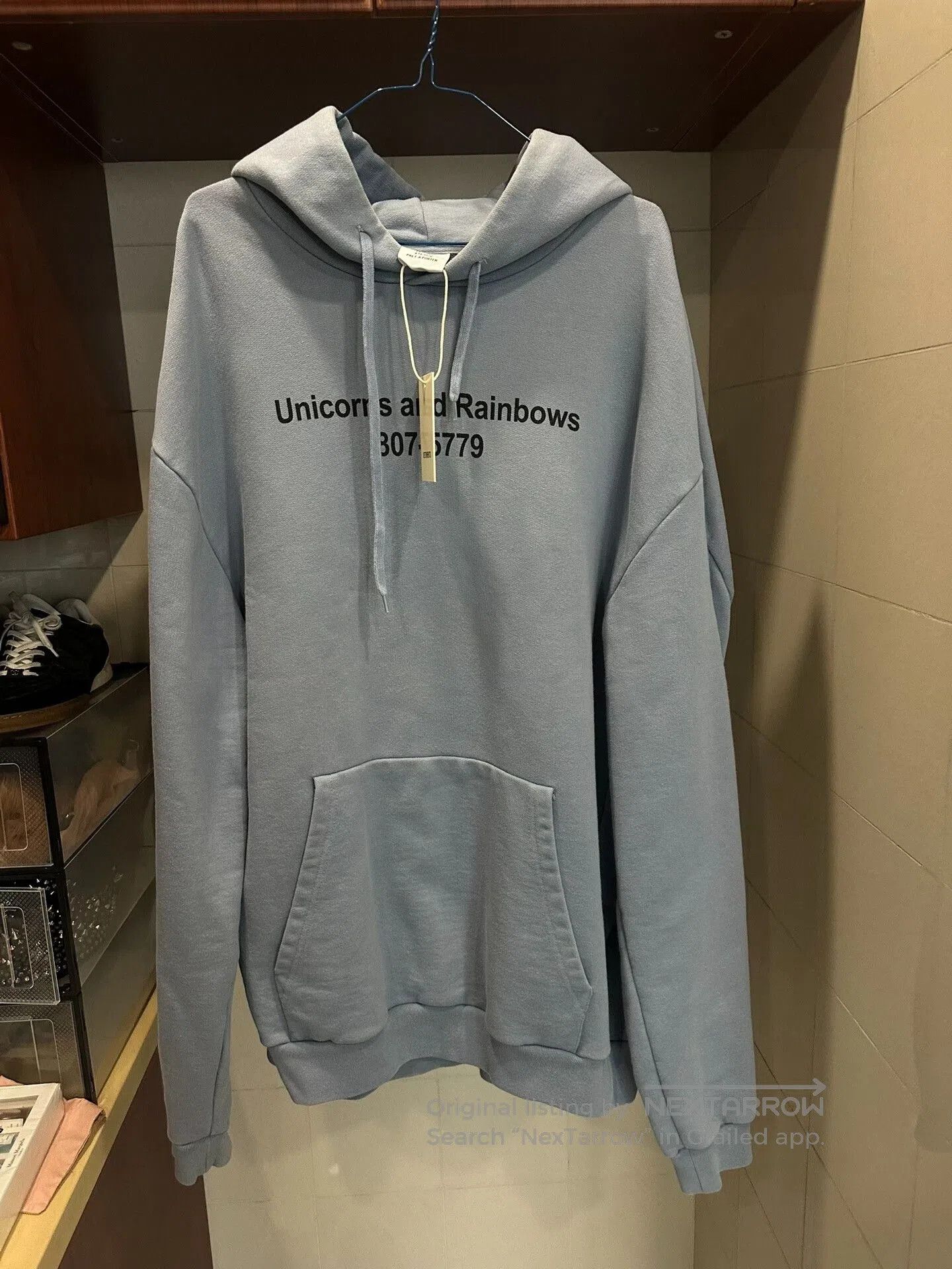 Vetements vetements unicorn hoodie in misty blue. Size US L / EU 52-54 / 3 - 1 Thumbnail