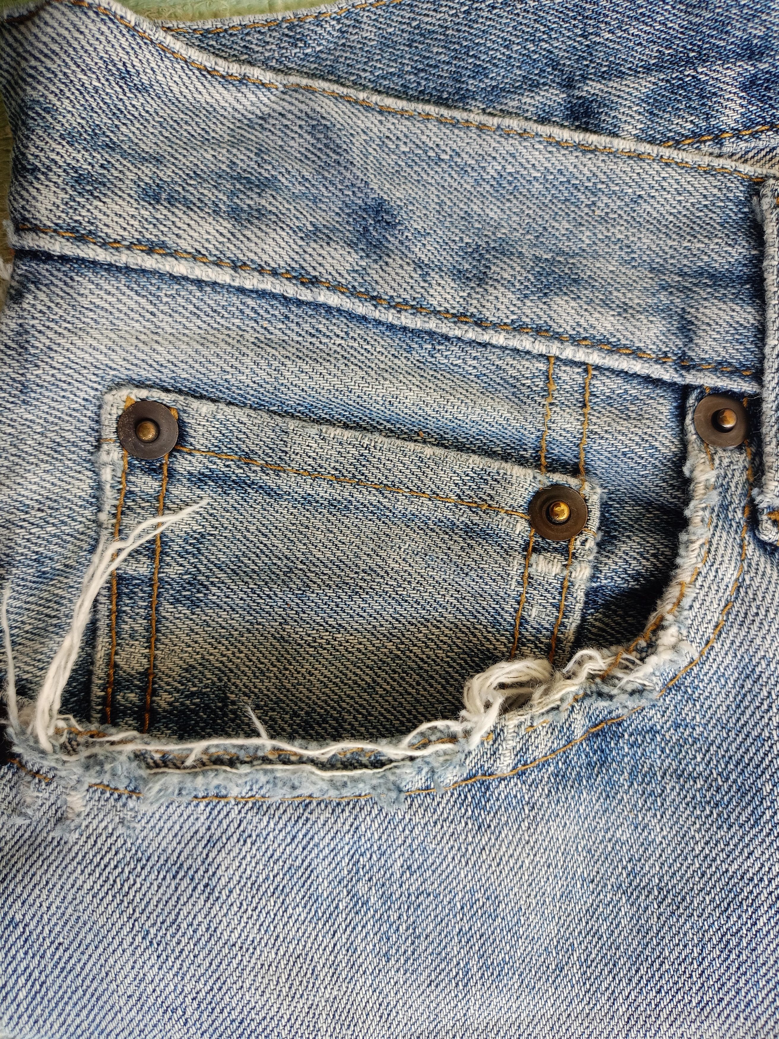 UNIQLO Distressed, Cropped Wide Leg Streetwear Denim