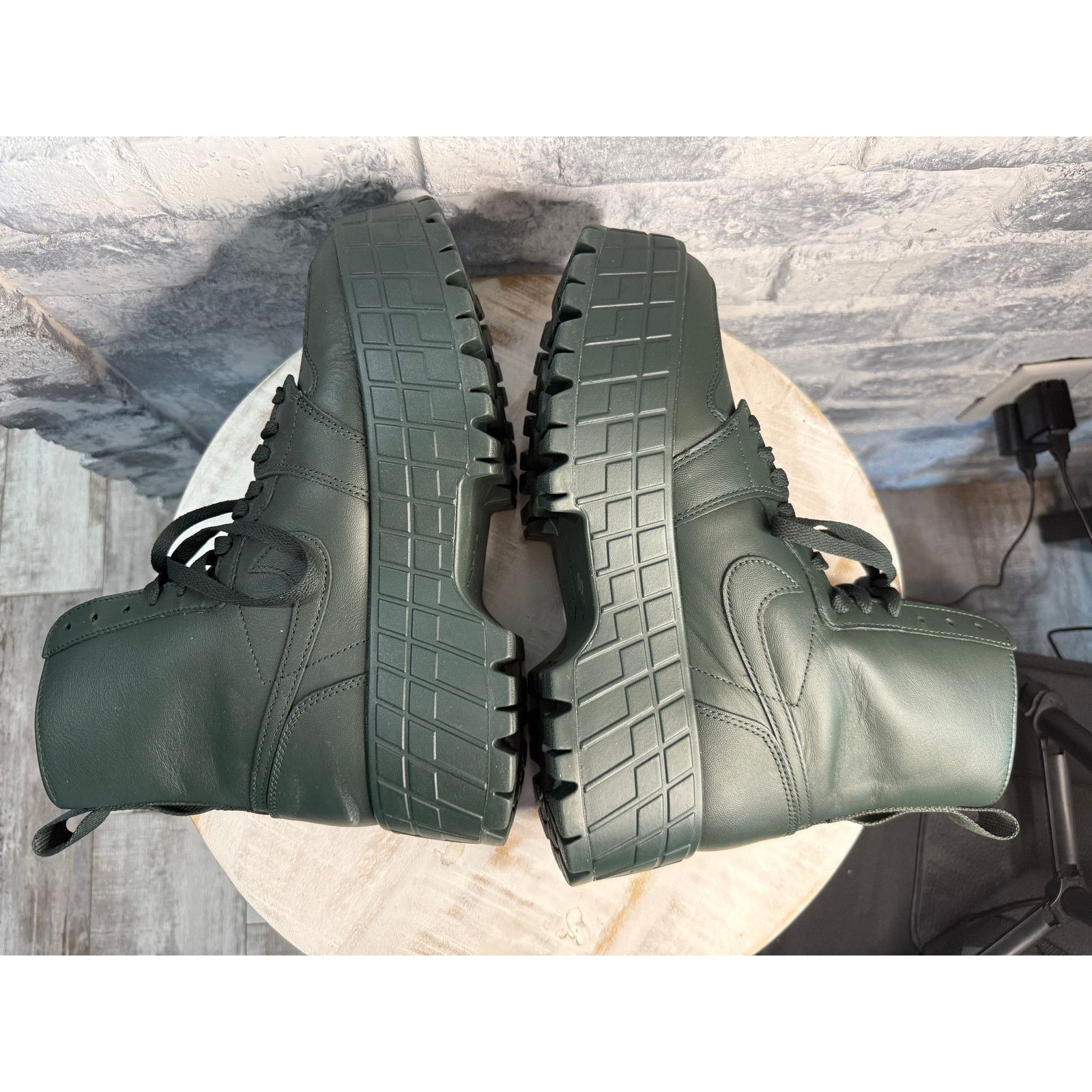 Jordan Brand Jordan 1 High Brooklyn Dark Spruce Green 10w 8.5m Size US 10 / IT 40 - 5 Thumbnail