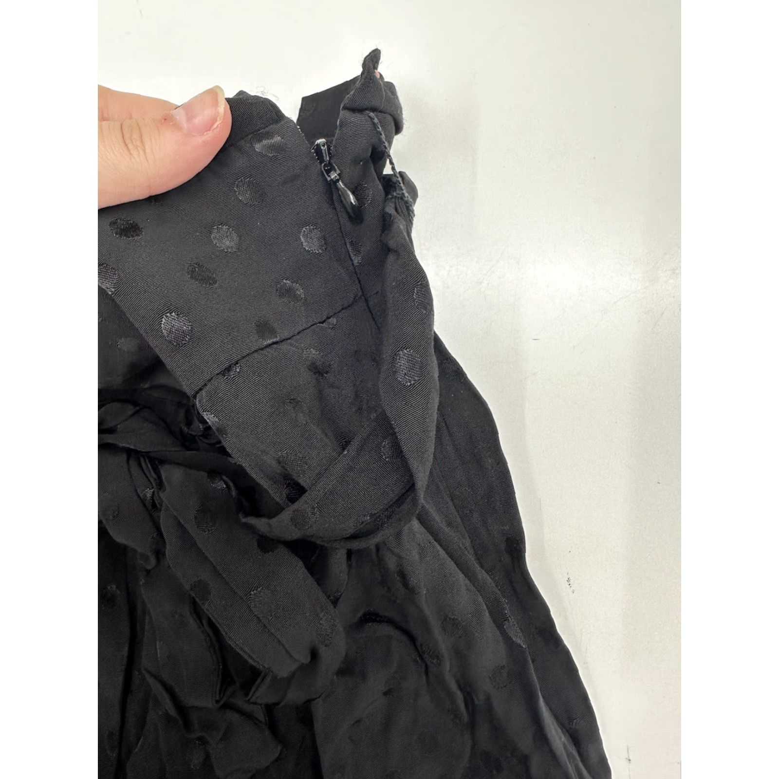 Express Express Womens Shorts Size 2 Midi High Rise Black Polka Dotted Belted Shirt? Size 26" / US 2 / IT 38 - 4 Thumbnail