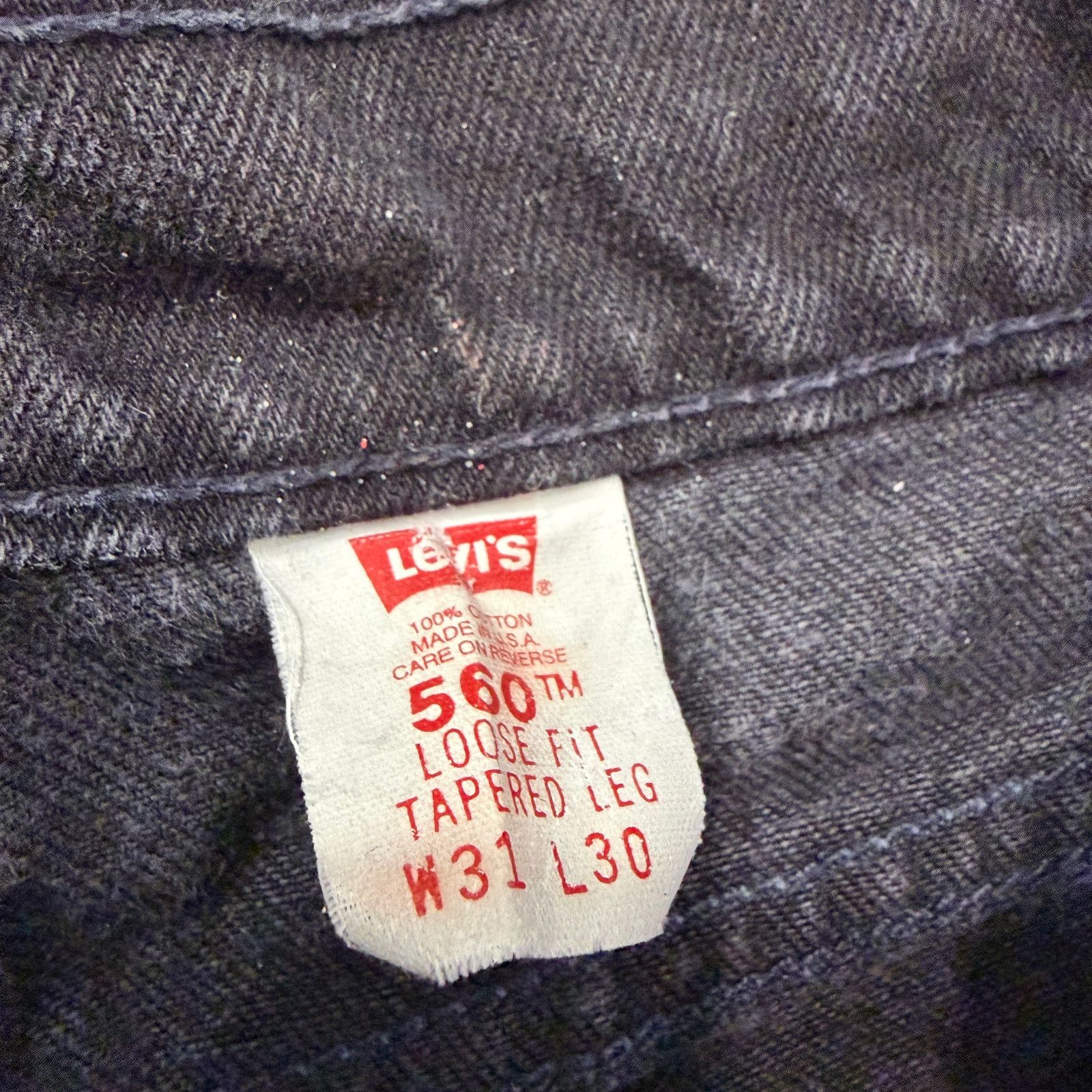 Levi's Vintage Levis 560 Loose Fit Tapered Leg Jeans Men's 31x30 Size US 31 - 4 Thumbnail
