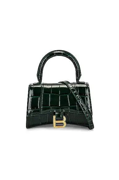 Balenciaga o1mt1gz1224 Size: OS / Hourglass Mini Handbag Forest Green Size ONE SIZE - 2 Thumbnail