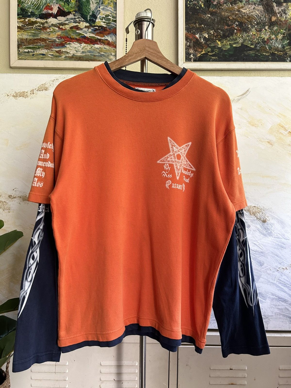 If Six Was Nine Y2k Affliction Fire Long Sleeve Size US M / EU 48-50 / 2 - 6 Thumbnail