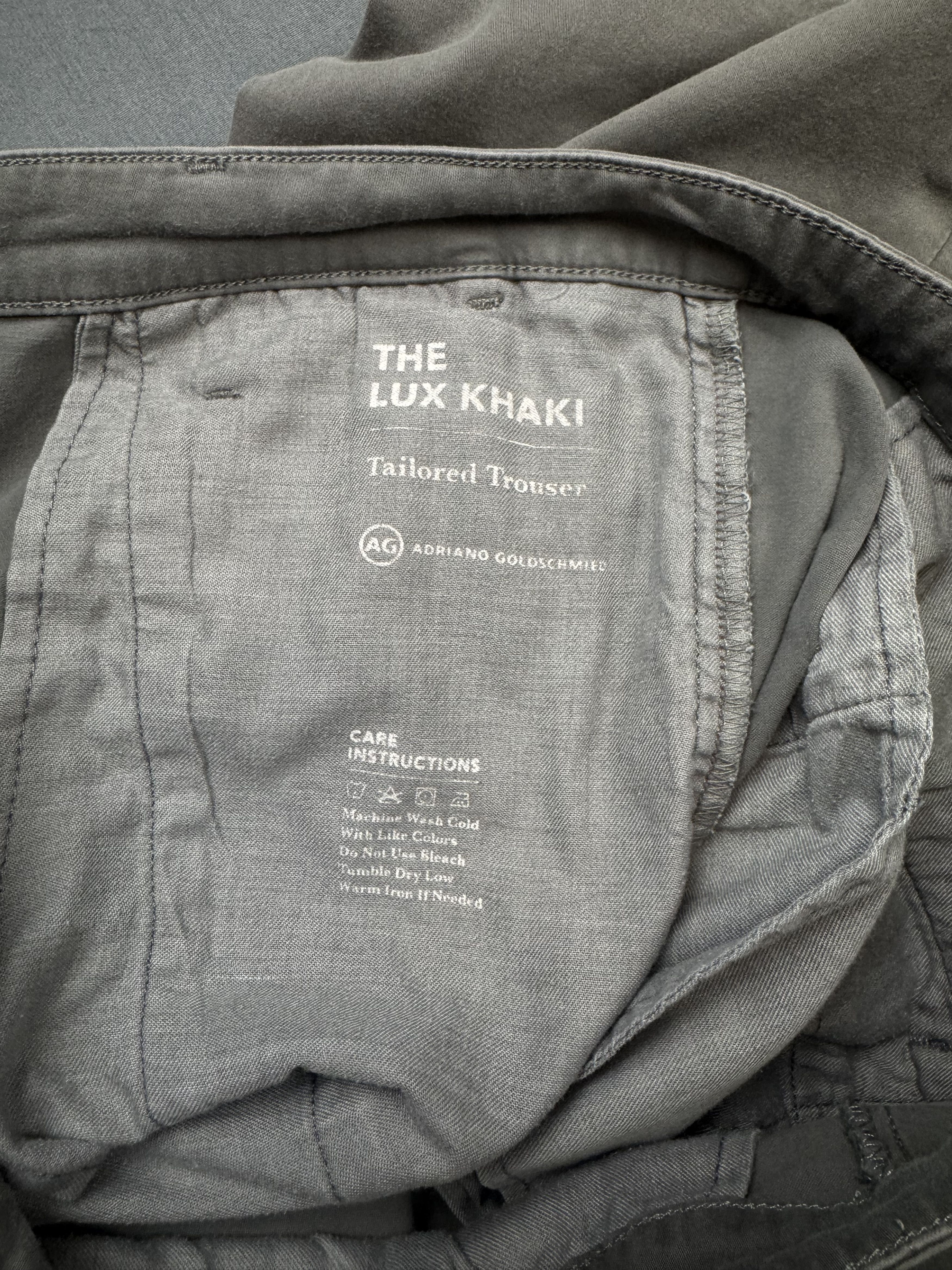 AG Adriano Goldschmied AG Adriano Goldschmied The Lux Khaki Tailored Pants 34x28 Size US 34 / EU 50 - 7 Thumbnail