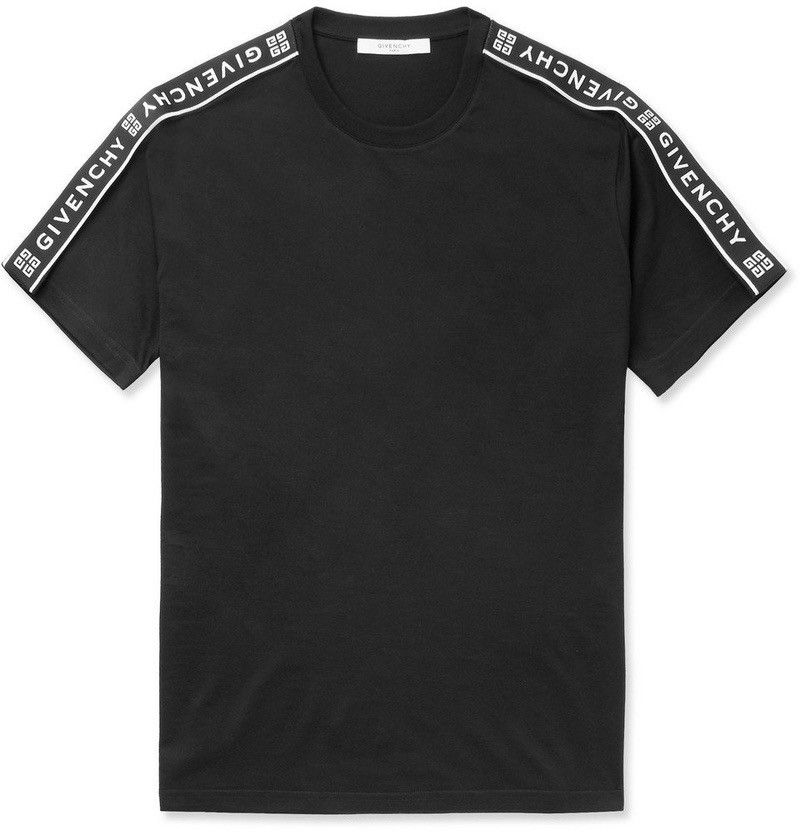 Givenchy Givenchy - Logo-Jacquard Cotton-Jersey T-Shirt - Black Size US XXL / EU 58 / 5 - 1 Thumbnail