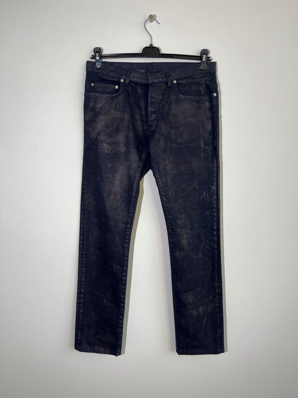 Dior Homme coating denim pants 07SS Dior HOMME Coating Black Denim