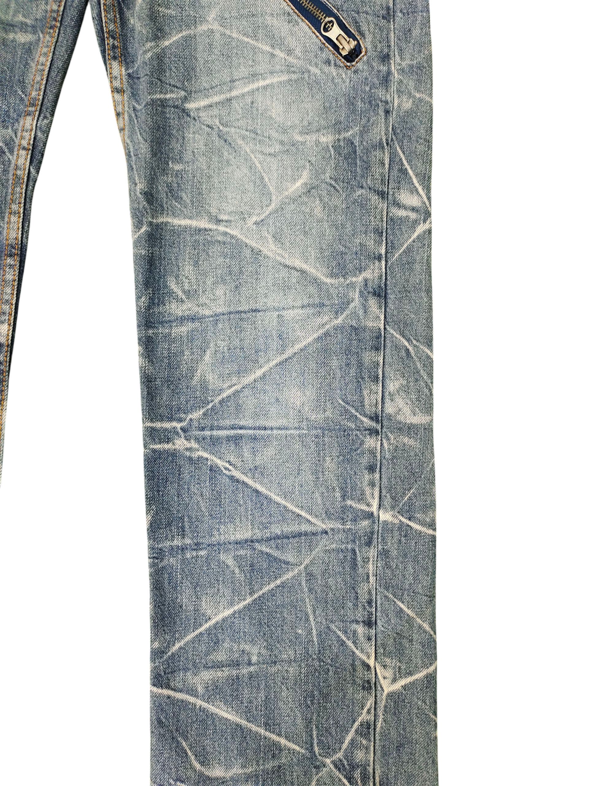 Japanese Brand Vintage Nylaus Japan Double Waist Clawmark Honeycomb Jeans Size US 30 / EU 46 - 4 Thumbnail