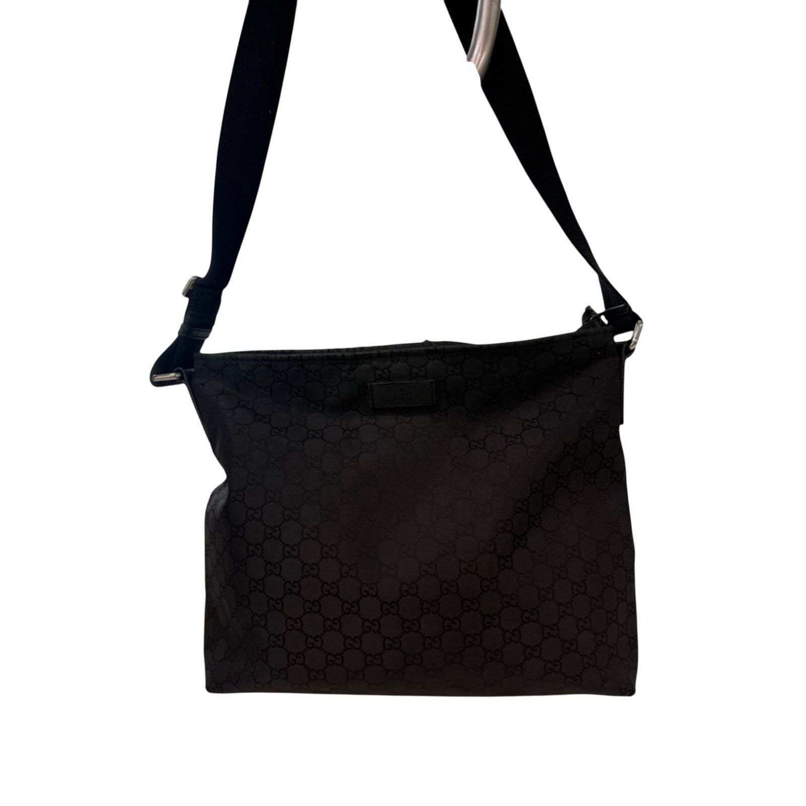 Gucci Gucci Black Monogram Crossbody Shoulder Bag/ Messenger Bag Size ONE SIZE - 10 Thumbnail
