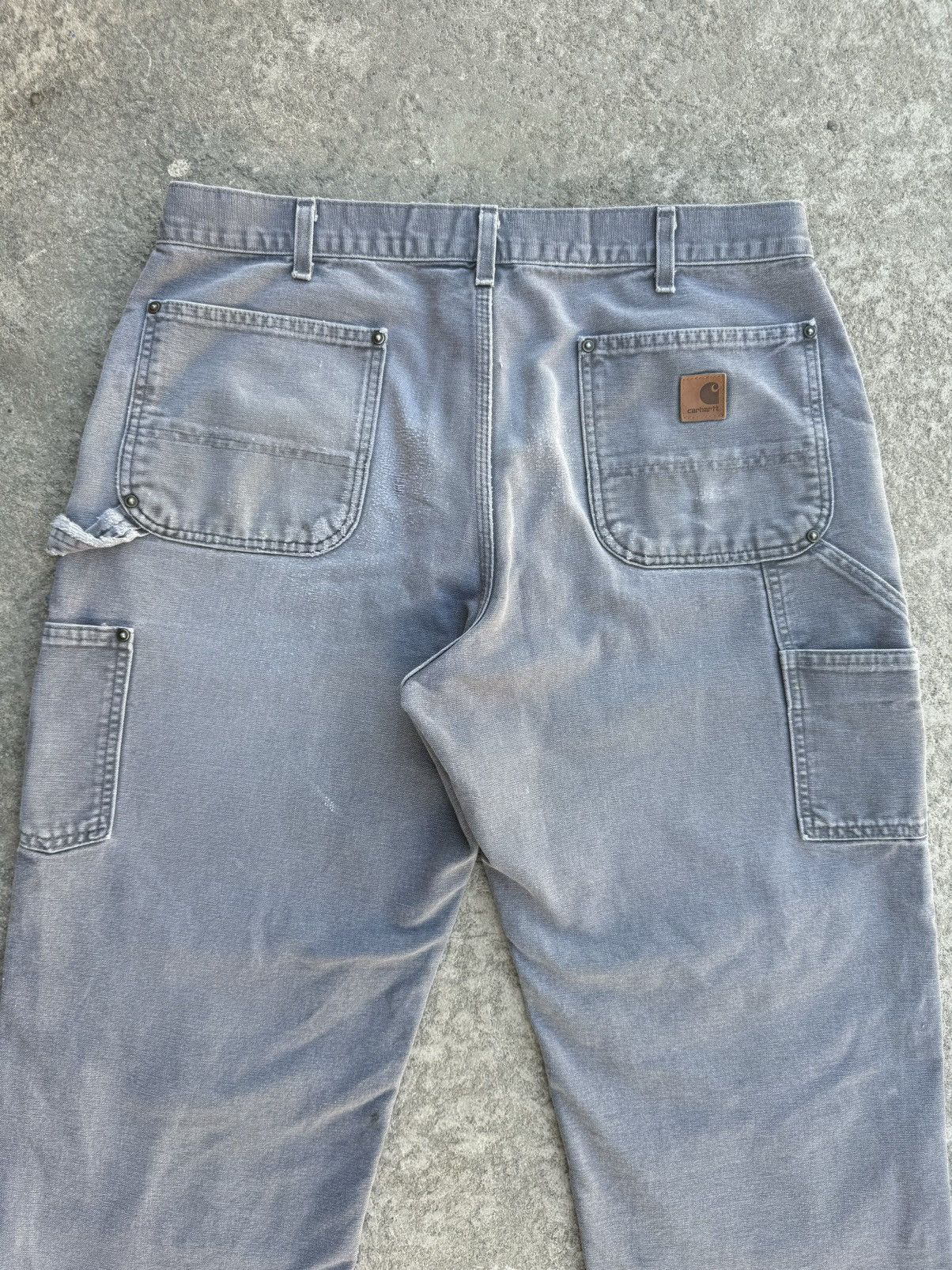 Carhartt × Vintage Carhartt B136 Grey Double Knee Size US 36 / EU 52 - 2 Thumbnail