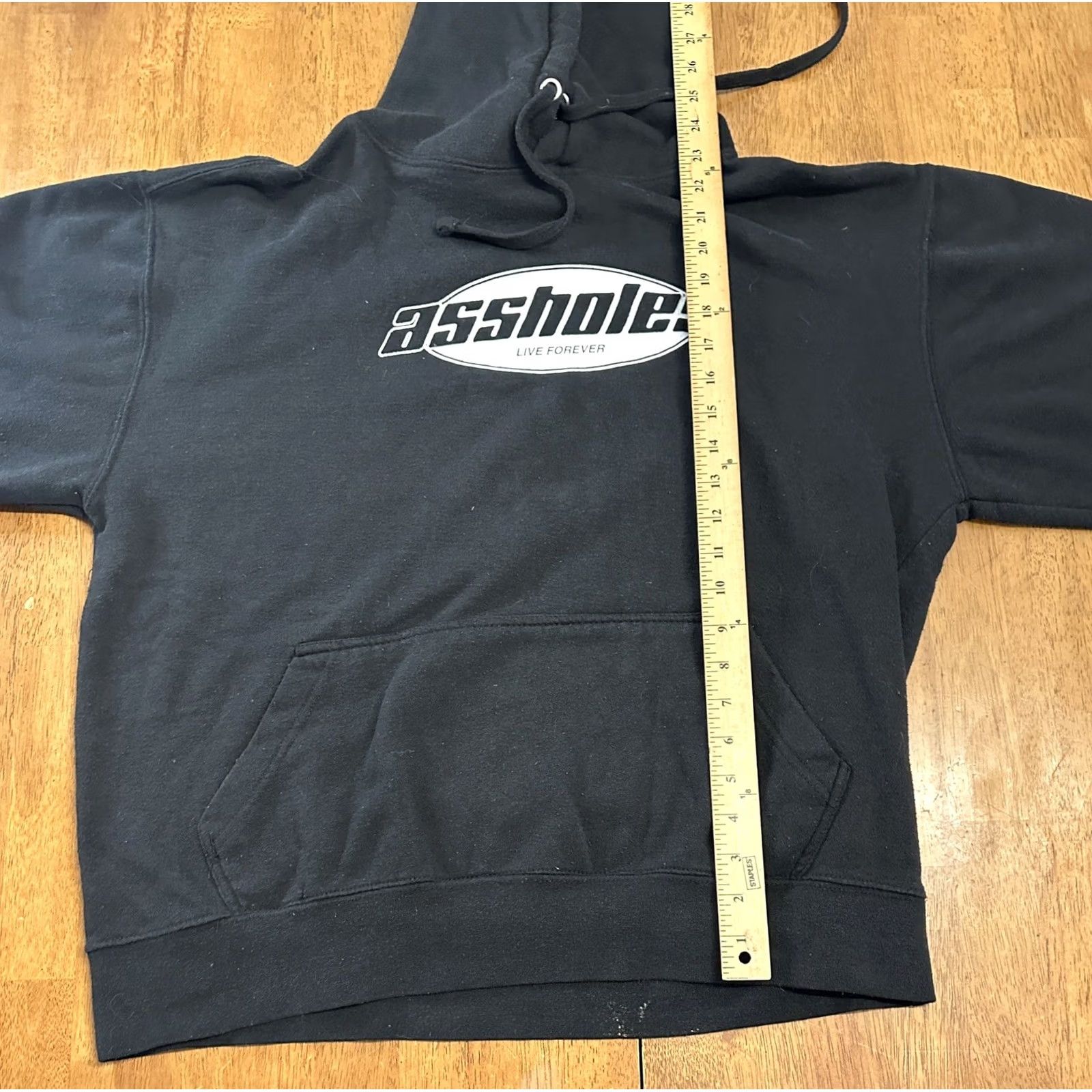 Olive Assholes*s Live Forever ASL Hoodie Sweatshirt Logo Large Black Size US L / EU 52-54 / 3 - 6 Thumbnail