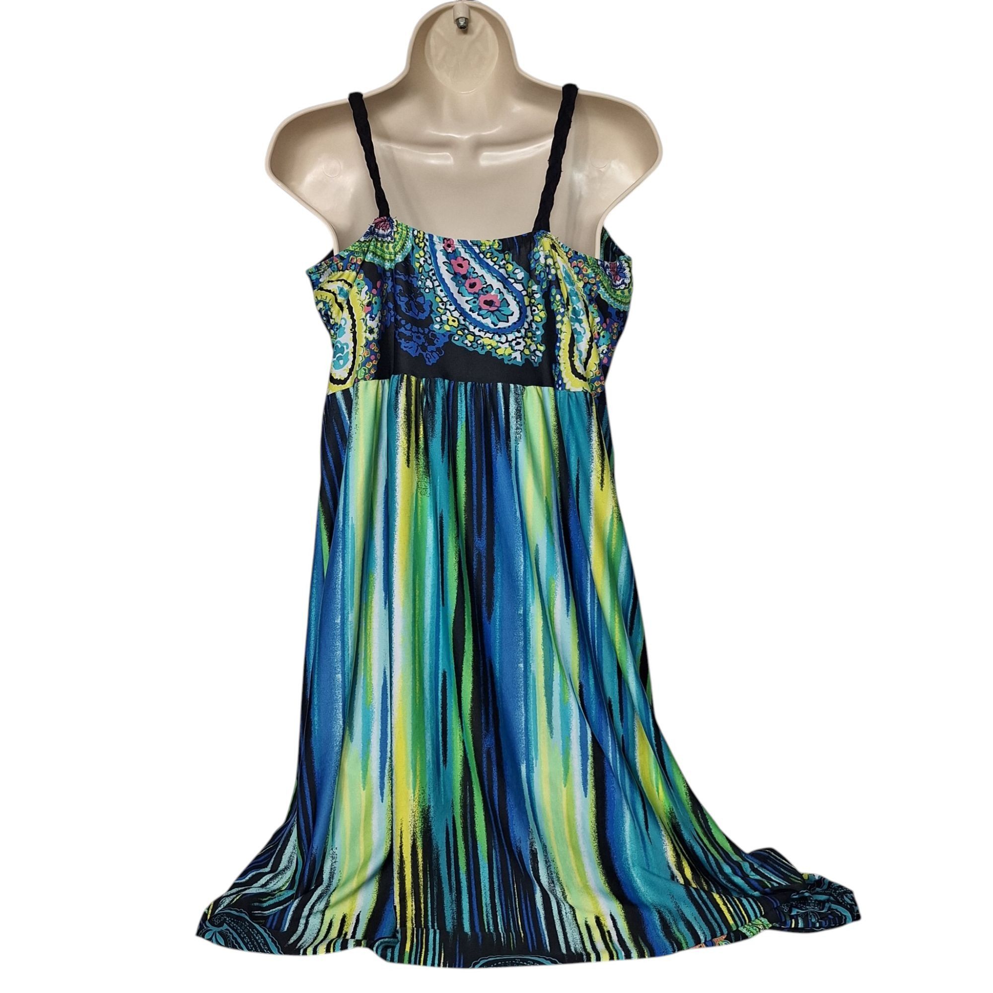 Other Hypnotik Paisley Boho Maxi Dress V-Neck Empire Waist Festiva Size XL / US 12-14 / IT 48-50 - 3 Thumbnail
