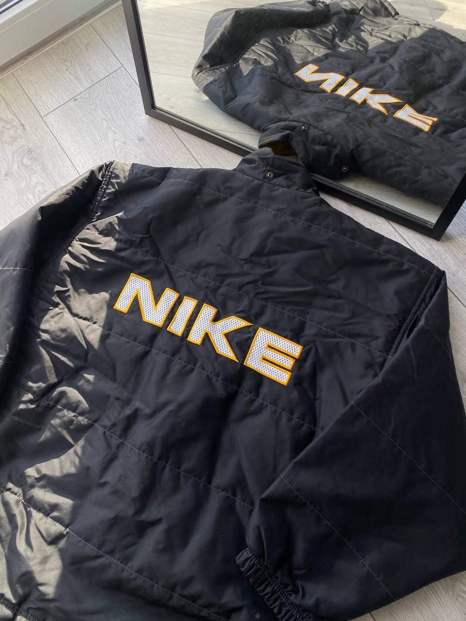 Nike Vintage Nike Spellout Black Down Black Puffer Jacket M Size US M / EU 48-50 / 2 - 4 Thumbnail