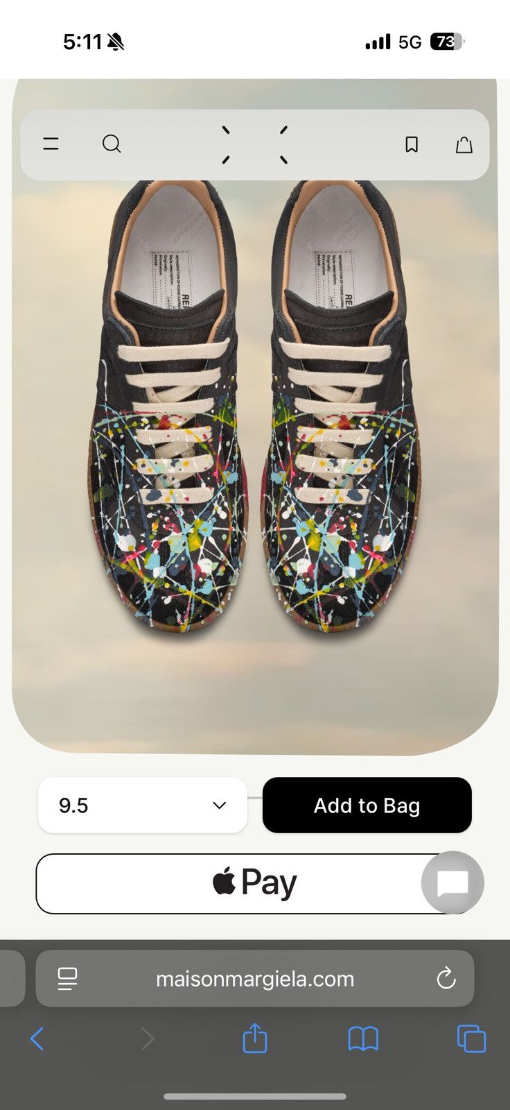 Maison Margiela Maison Margiela Paint Replica sneakers Size US 9.5 / EU 42-43 - 1 Thumbnail