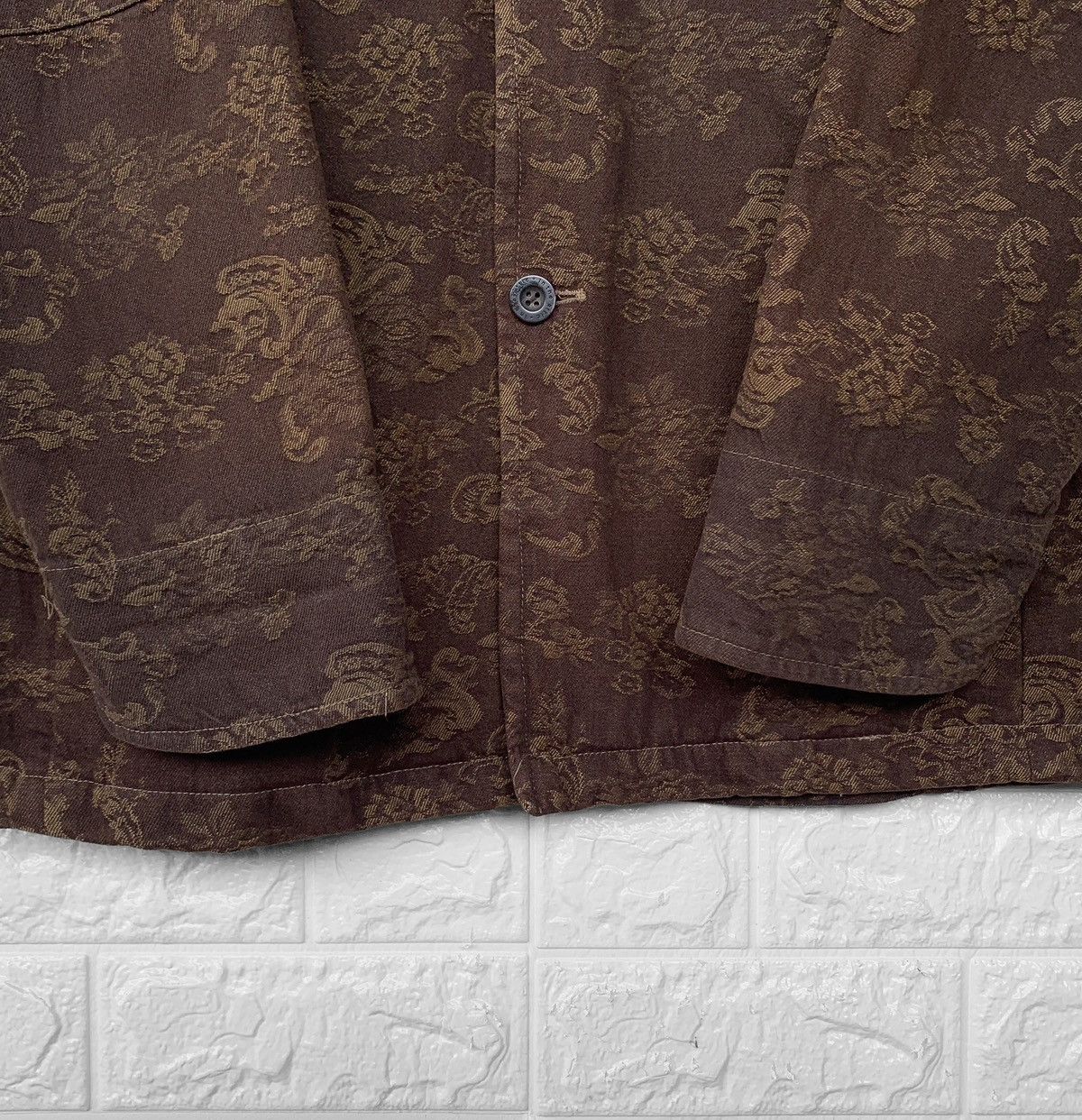 Japanese Brand IN THE ATTIC PAISLEY BROWN DENIM JACKET Size US M / EU 48-50 / 2 - 11 Thumbnail