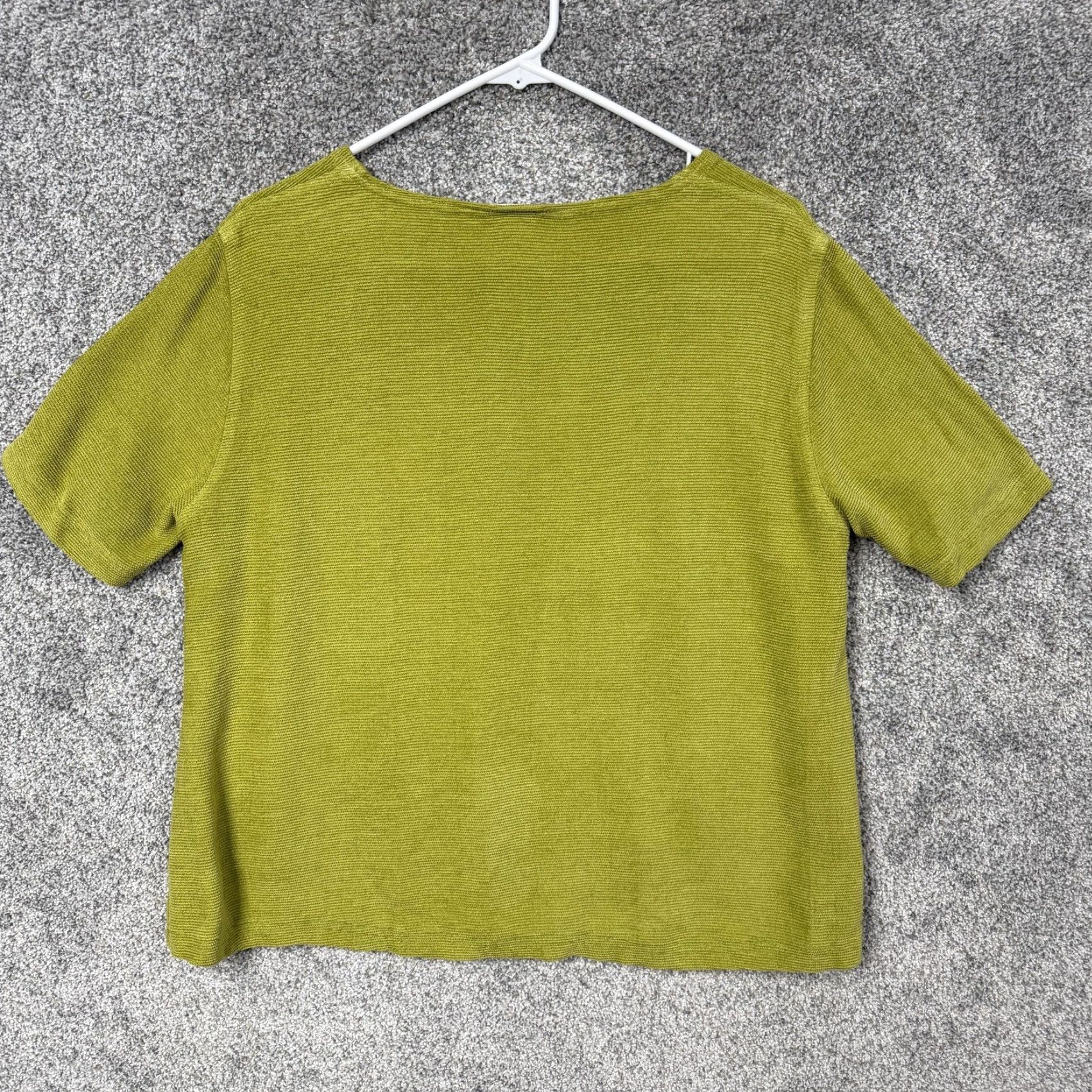 Vintage VINTAGE Talk of the Walk Blouse M Lime Green Knit Short Sleeve Casual Womens Size M / US 6-8 / IT 42-44 - 7 Thumbnail