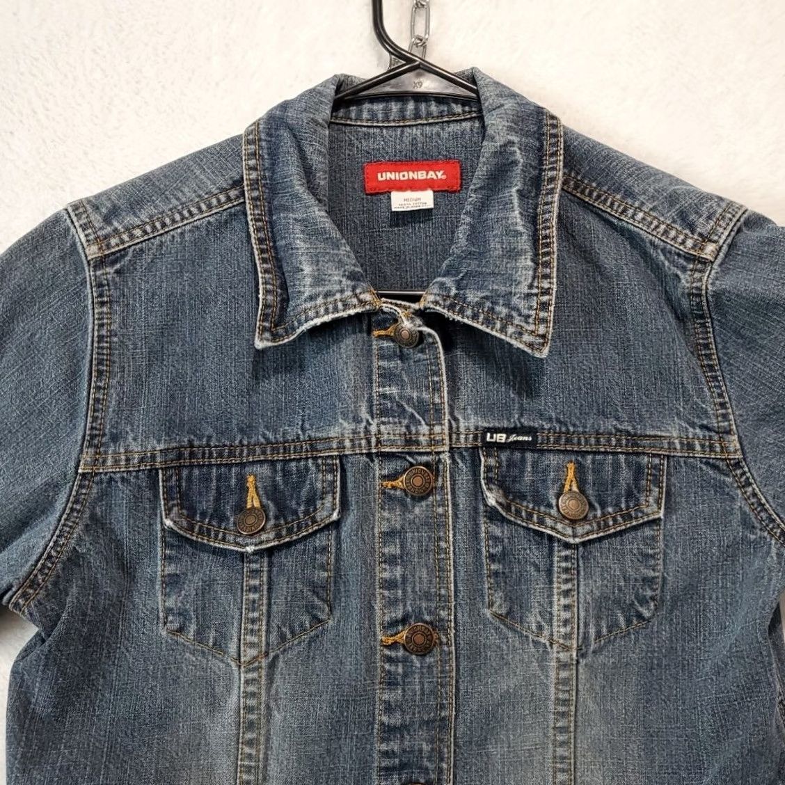 Vintage VINTAGE Union Bay Trucker Jacket Denim Blue M Women’s Mid-Length Button Logo Casual Retro Y2K 2000s Multiseason Mugged? Size 32" / US 10 / IT 46 - 4 Thumbnail