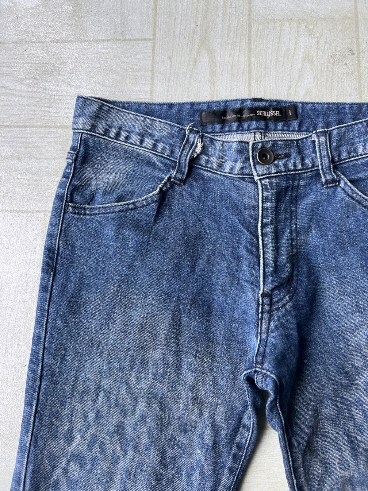Schlussel Schlussel 🇯🇵 Lace Up Flare Leopard Print Stretch Denim Jeans Size US 28 / EU 44 - 4 Thumbnail