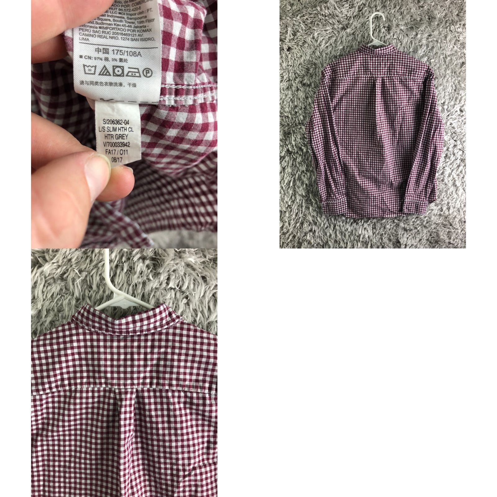 Old Navy Old Navy Mens Large Red Plaid Long Sleeve Button Down Collar Shirt Size US L / EU 52-54 / 3 - 8 Thumbnail