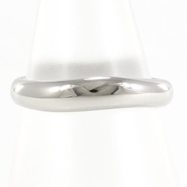 image of Other Platinum Curved Sapphire Ring in Silver, Women's