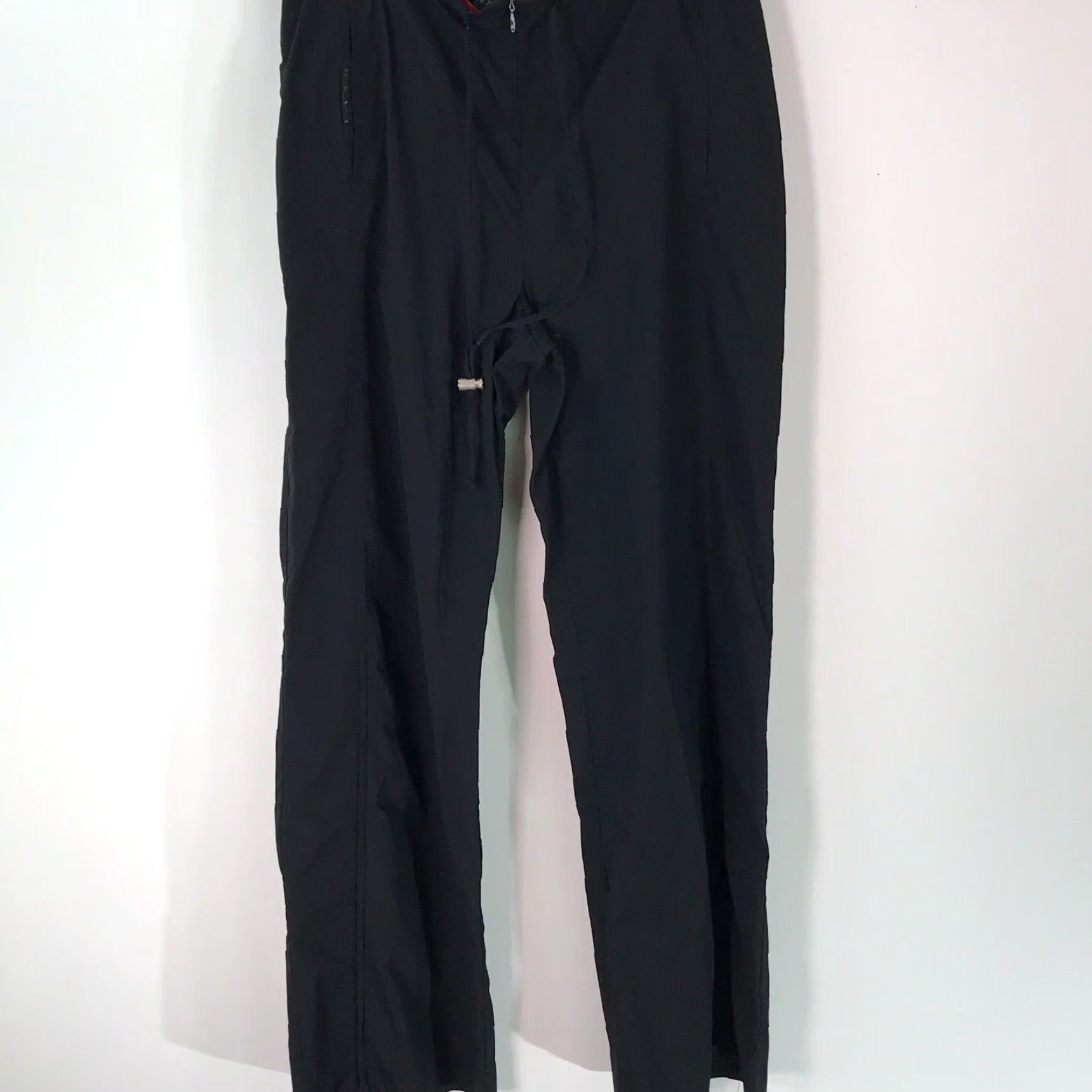 Express Express Womens Pants Jogger Black Size 11/12 Regular 32 in Inseam 30 in Drawstring Pockets Stretch Front Zipper Nylon Spandex 97%/3% Casual Size 32" / US 10 / IT 46 - 2 Thumbnail
