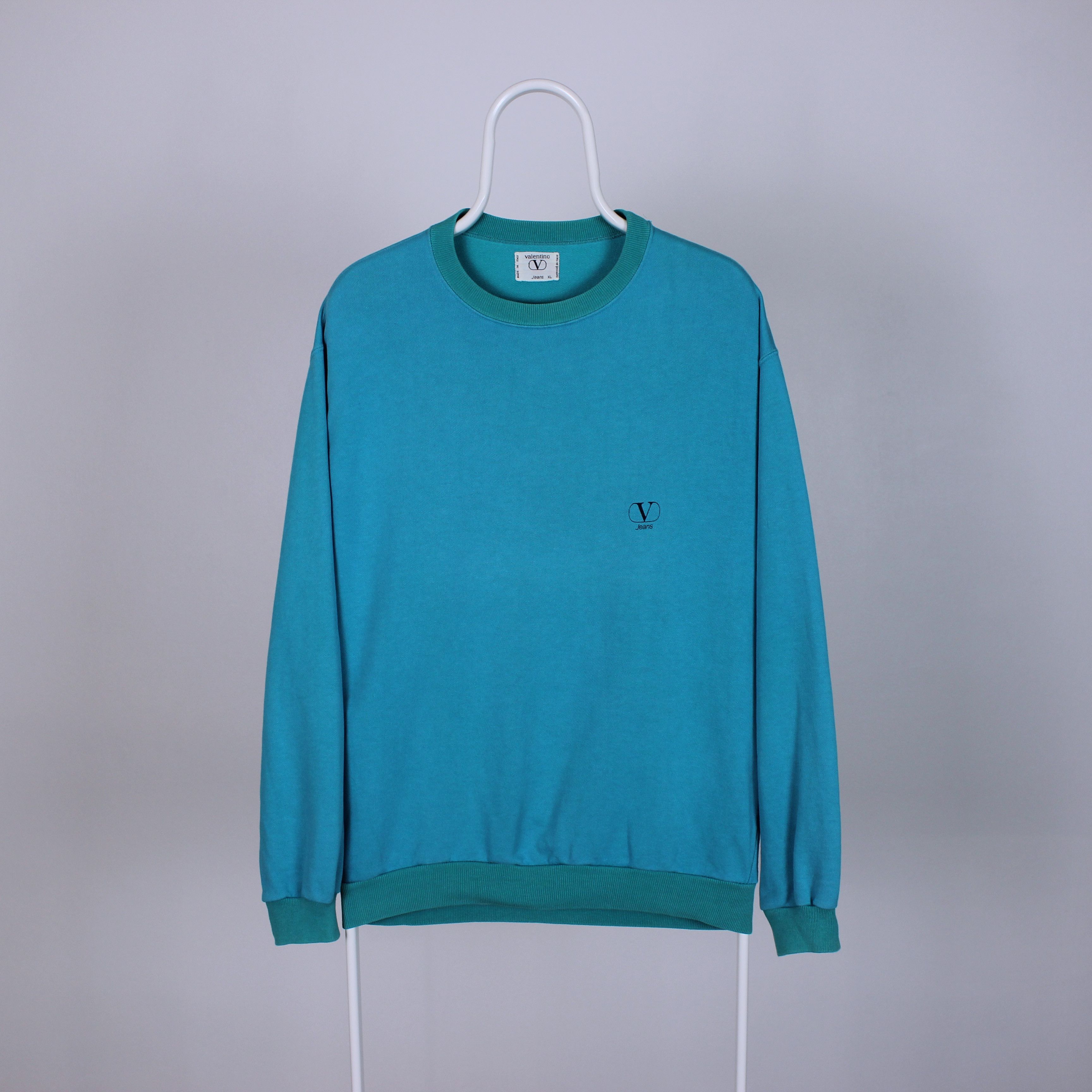 Valentino Valentino jeans sweatshirt L XL men purple white Size US L / EU 52-54 / 3 - 1 Thumbnail