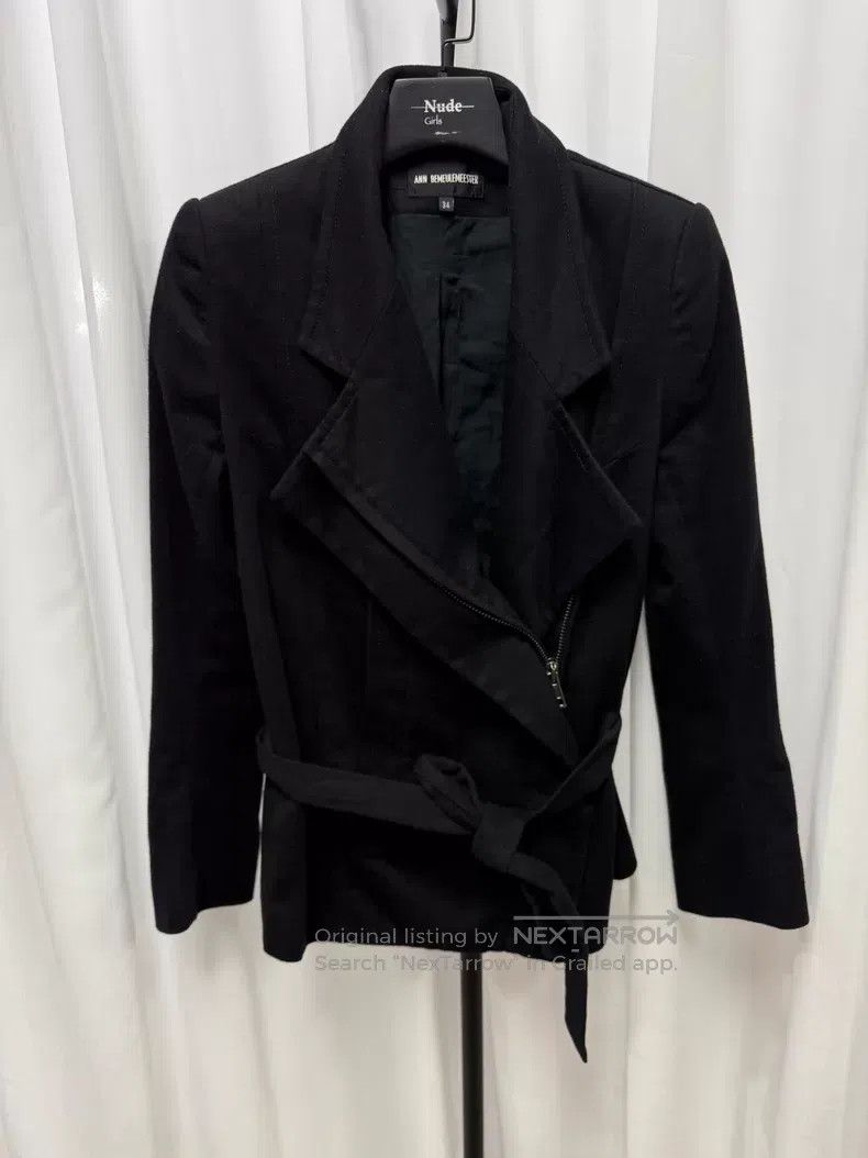 Ann Demeulemeester Ann Demeulemeester Cashmere Blend Slanted Zipper Jacket Size XXS / US 00 / IT 34 - 1 Thumbnail