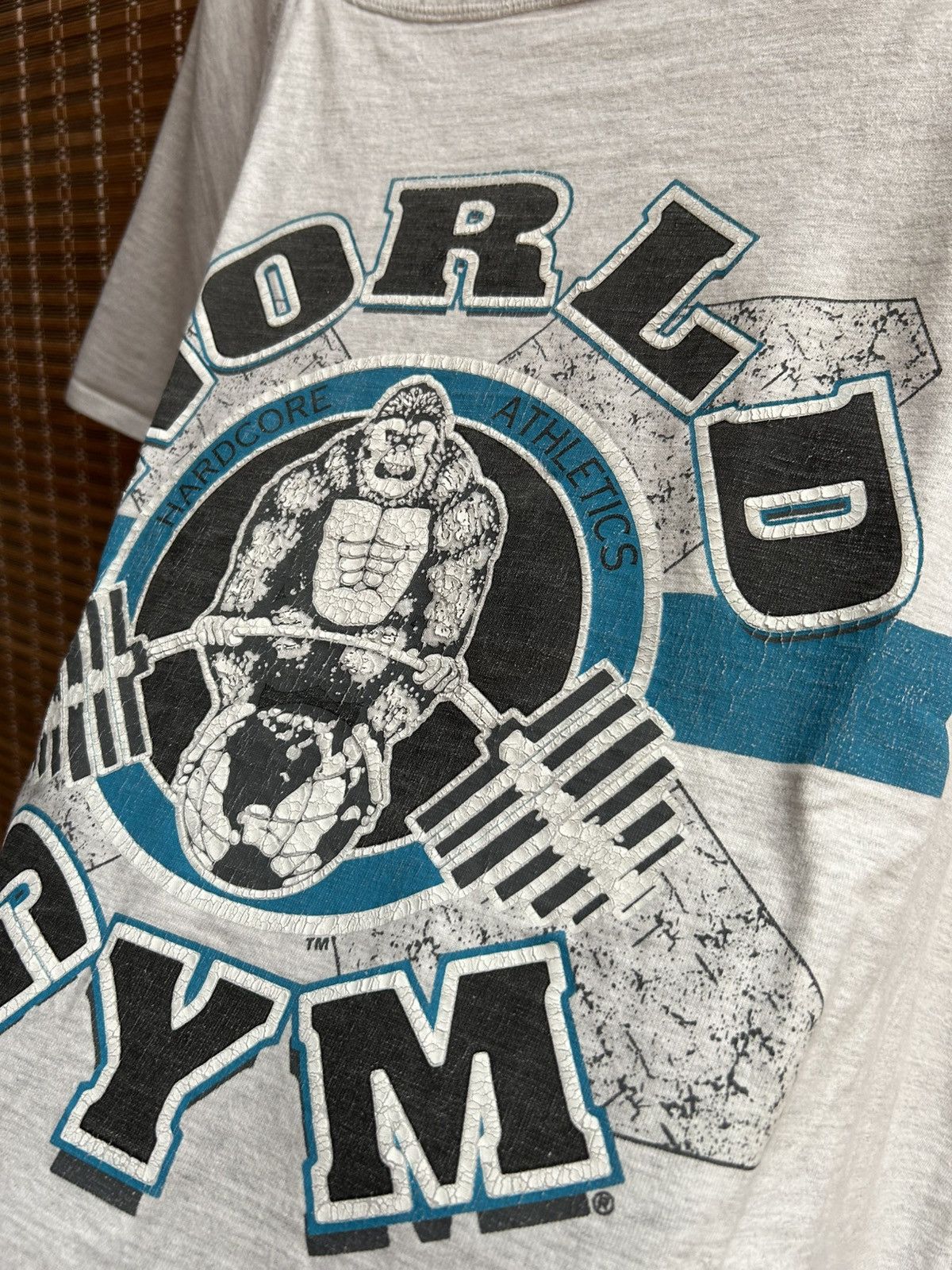 Vintage Vintage World Gym Ape Short Sleeve Cropped T-Shirt Lifter XL Size US XL / EU 56 / 4 - 7 Thumbnail