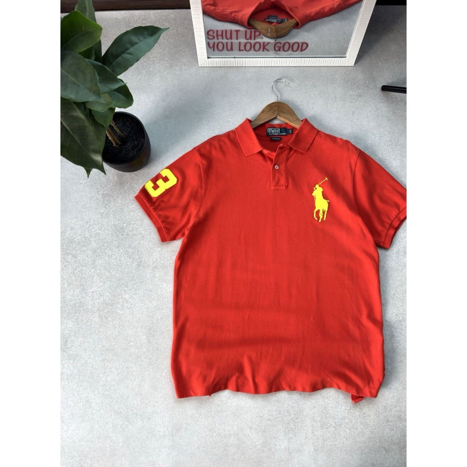 Polo Ralph Lauren VINTAGE Polo Ralph Lauren Polo Shirt Orange Y2K Chief Keef Style L Polo Shirt Mens Polo Ralph Lauren Big Pony Shirt Size US L / EU 52-54 / 3 - 2 Thumbnail