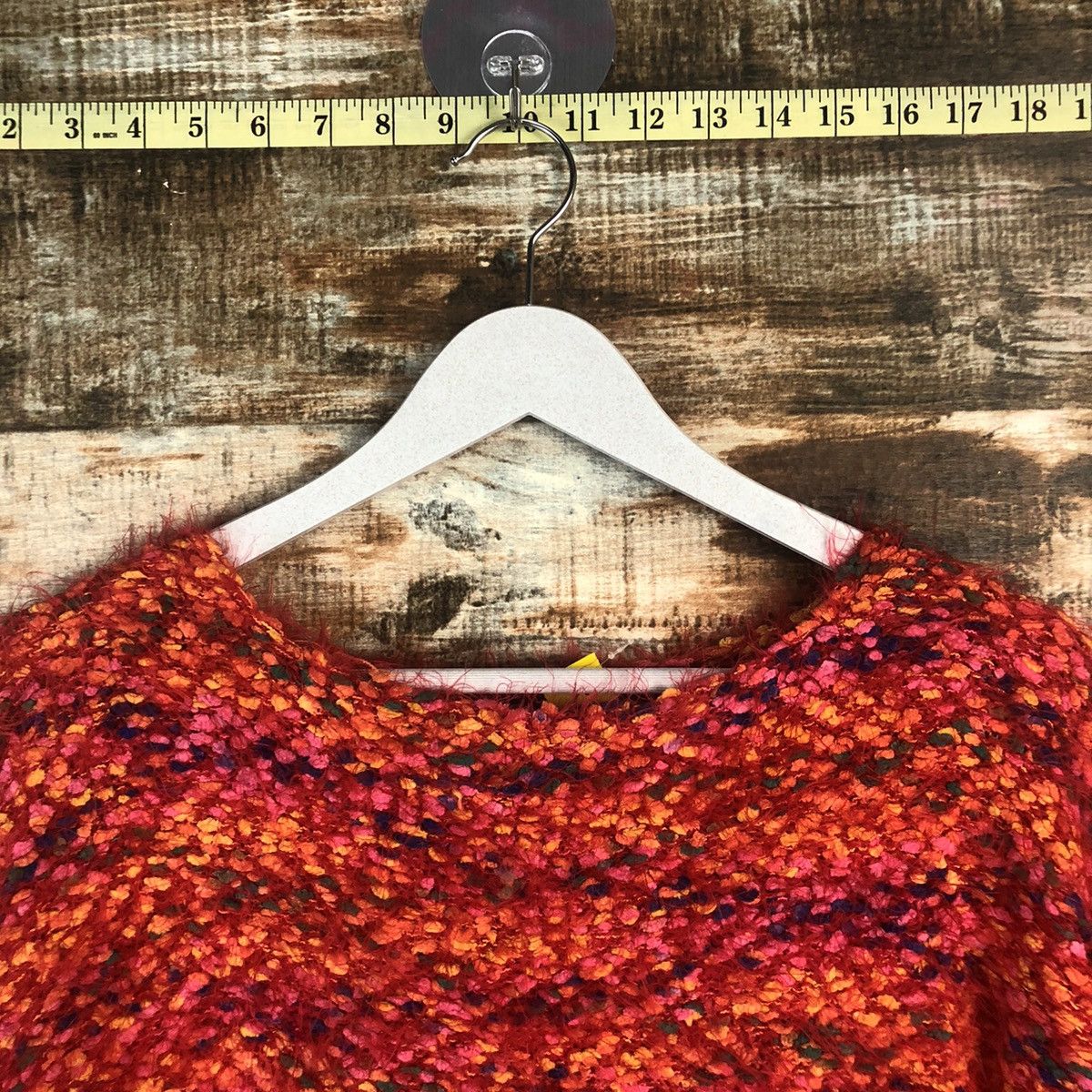 Homespun Knitwear DL Whoo Aa Red Mohair shaggy fur Knitwear #C323 Size M / US 6-8 / IT 42-44 - 4 Thumbnail