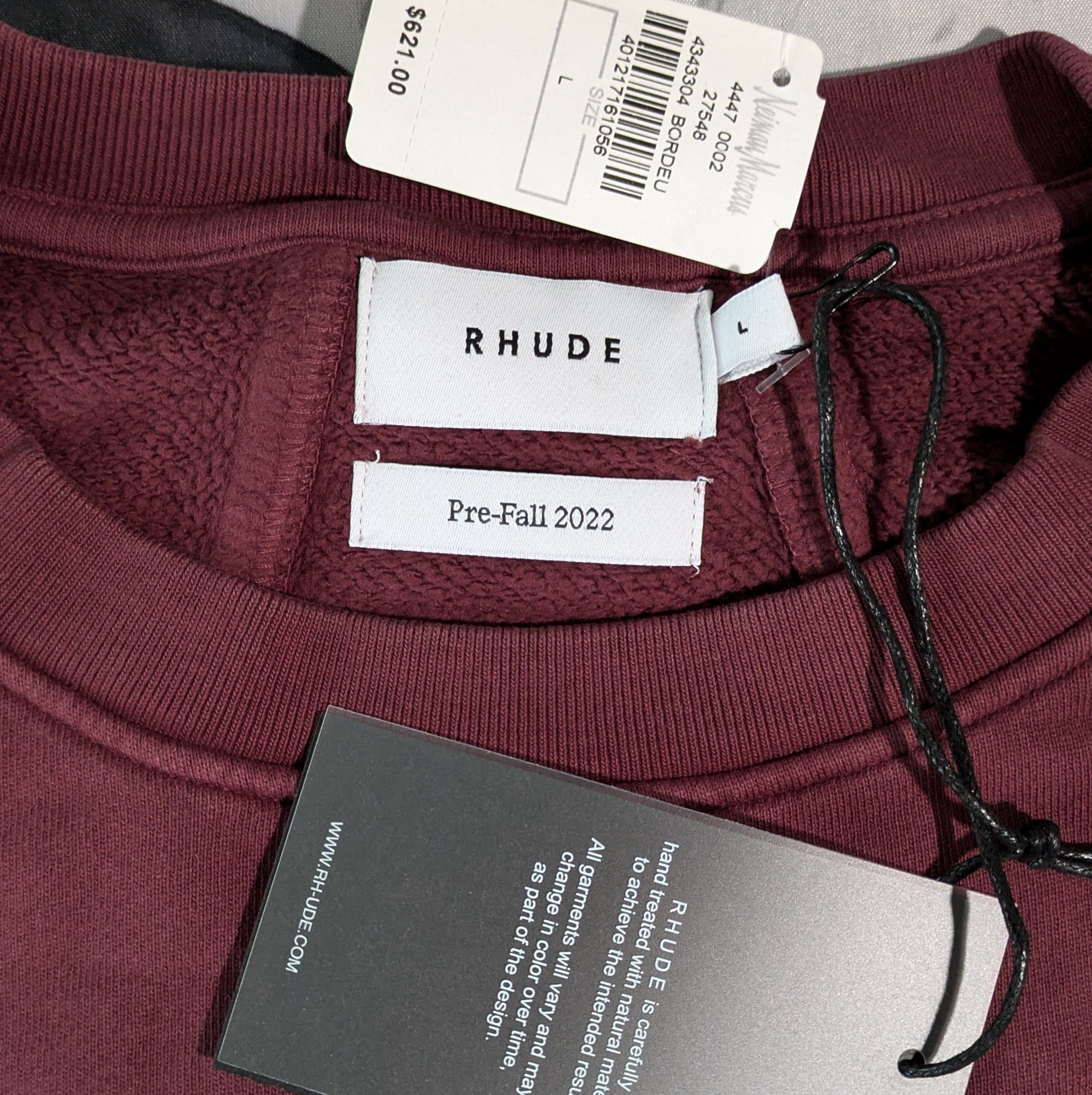 Rhude Logo Crewneck w/ Slit Pockets Size US L / EU 52-54 / 3 - 4 Thumbnail