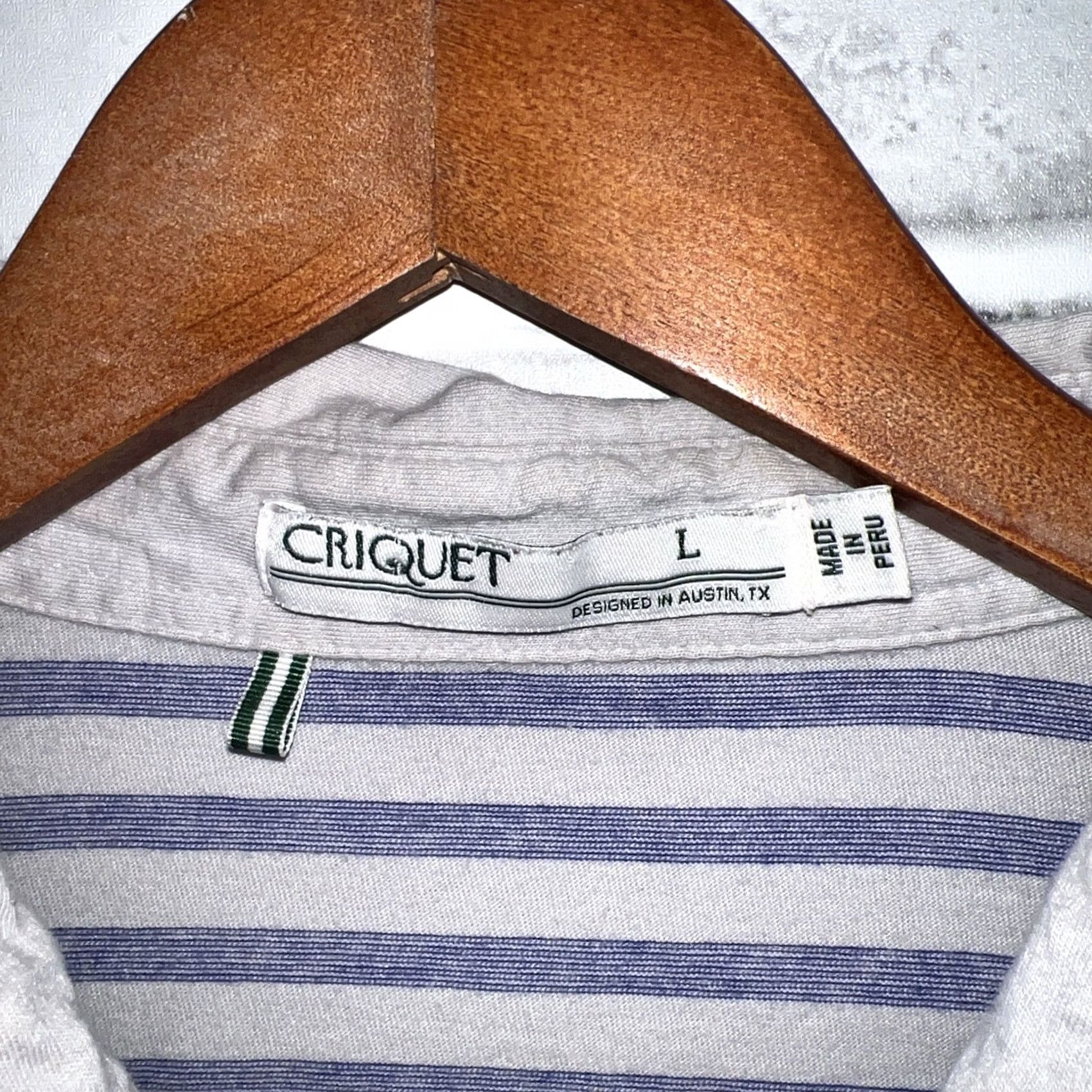 Vintage Criquet Polo Shirt Mens Size L Gray Striped Size US XL / EU 56 / 4 - 3 Thumbnail