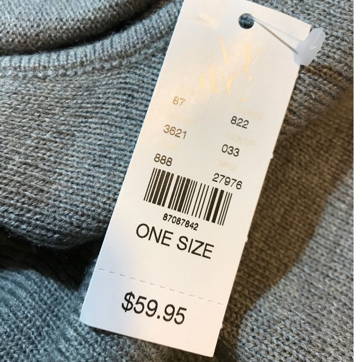 Other NWT NY&C Gray Black Striped Scoop Neck Poncho One Size Size ONE SIZE - 6 Thumbnail