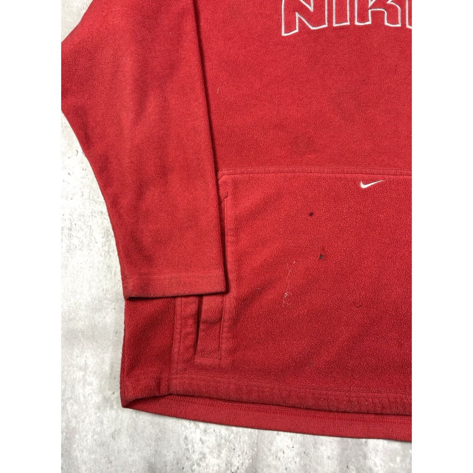 Nike VINTAGE Nike Red Pullover Fleece Hoodie Mens XL Embroidered Spellout 90s Sports Classic Size US XL / EU 56 / 4 - 5 Thumbnail