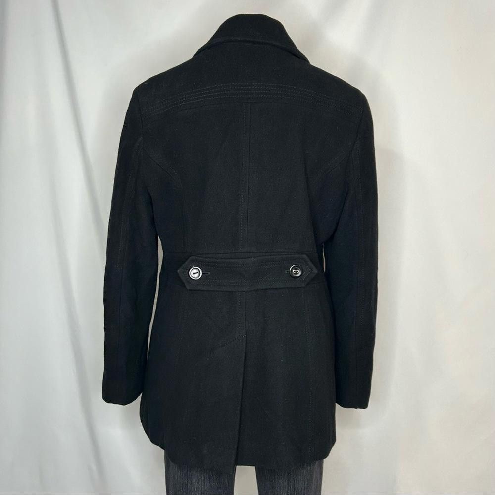 Calvin Klein Calvin Klein Black Wool Double Breasted Peacoat, 10 Size L / US 10 / IT 46 - 3 Thumbnail