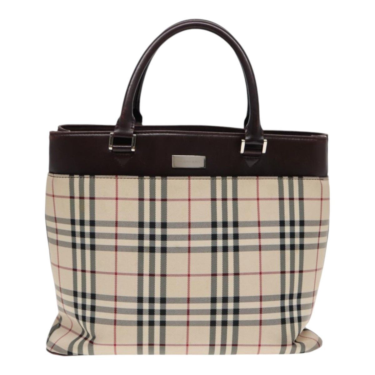 Burberry Burberry Nova Check Tote Canvas and Leather Size ONE SIZE - 1 Thumbnail