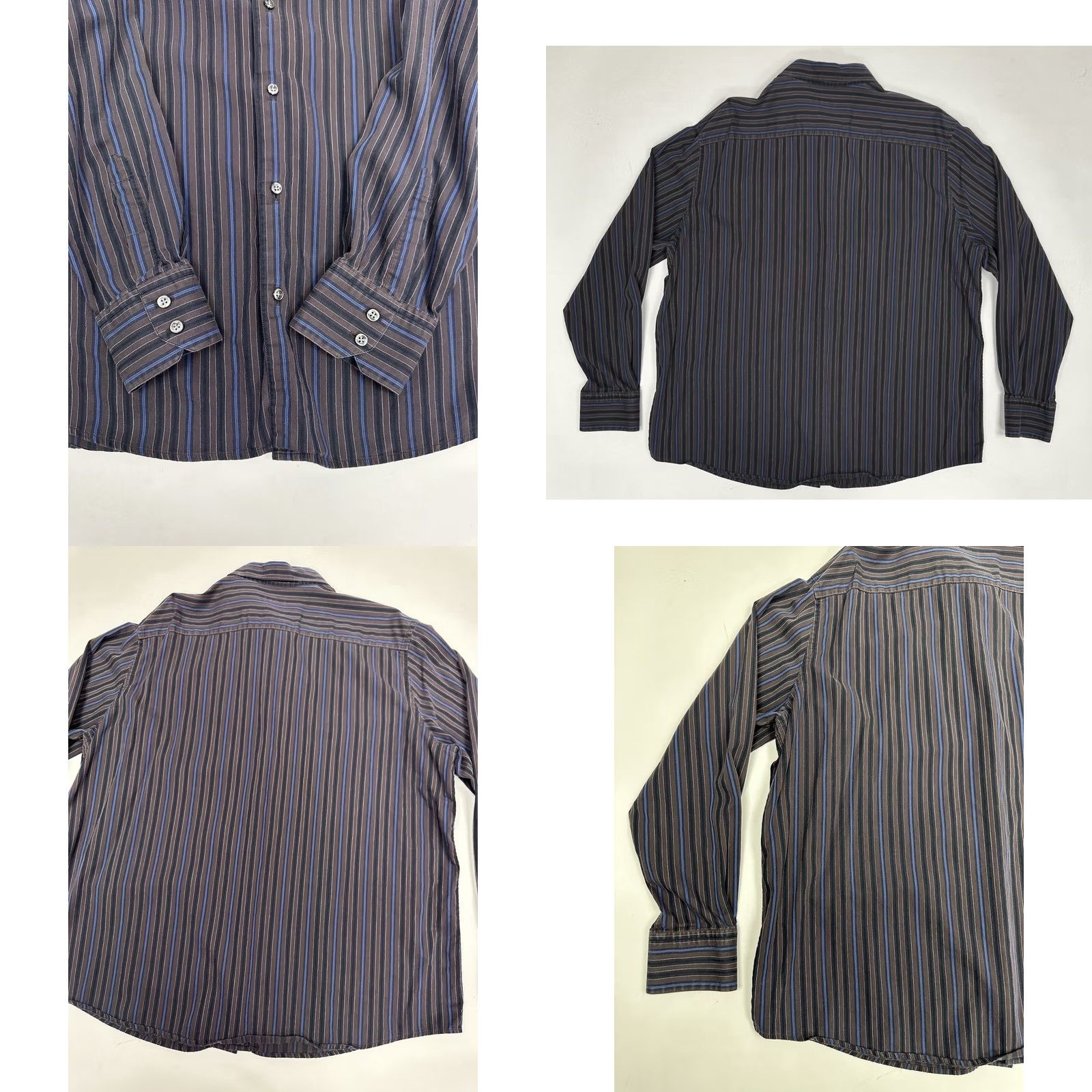 Liz Claiborne Claiborne Button Shirt Long Sleeve Striped Cotton Modern Fit Men's Adult Sz 2XL Size US XXL / EU 58 / 5 - 8 Thumbnail