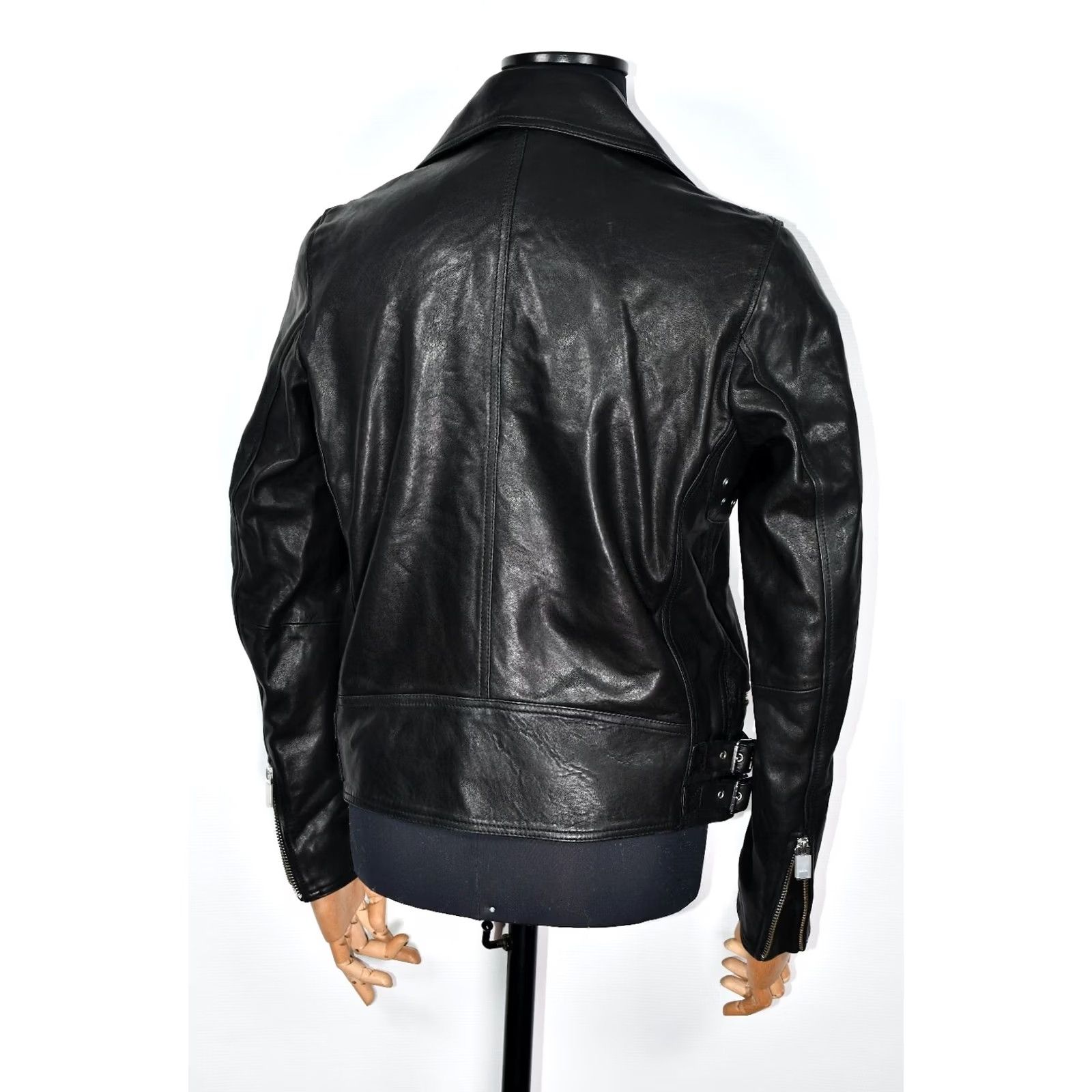 Diesel Diesel L-Gotiv-A Biker Leather Jacket Men's M Diesel Leather Jacket Motorcycle Jacket Black 57 cm Chest 60 cm Length 70 cm Sleeve 45 cm Shoulders XS? Size US M / EU 48-50 / 2 - 5 Thumbnail