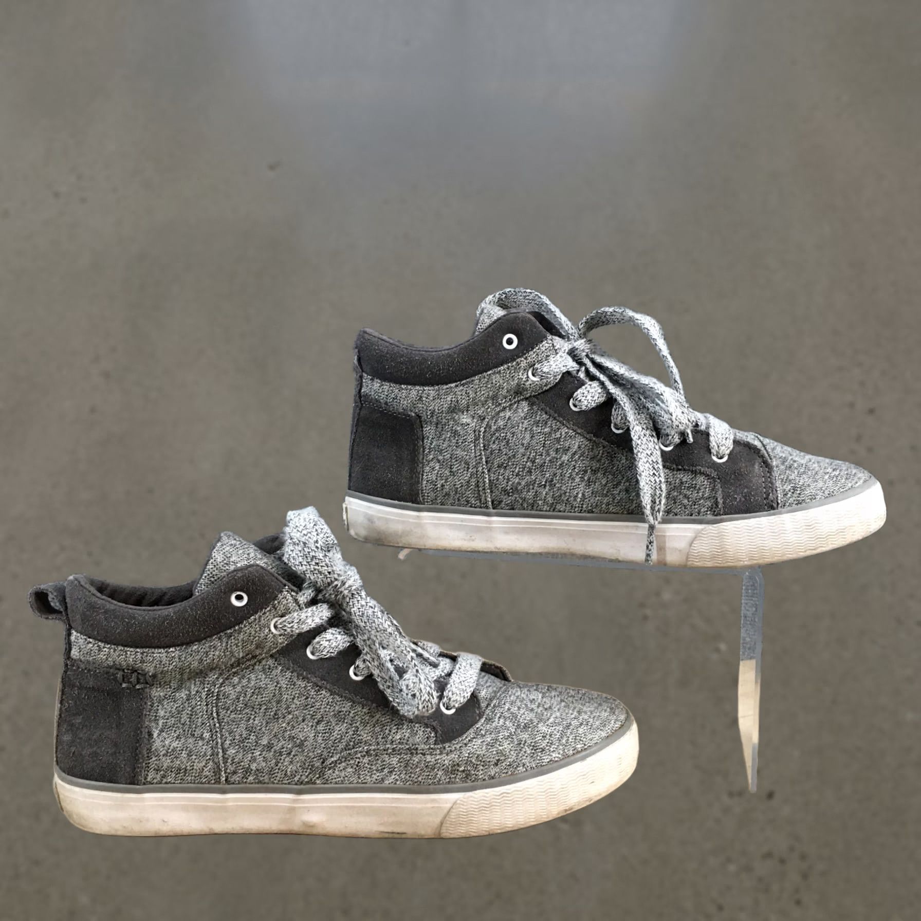 Toms TOMS Women Sneakers 9.5 Camila Casual Mid Top Gray Fabric Lace Up Shoes Size L / US 10 / IT 46 - 1 Thumbnail