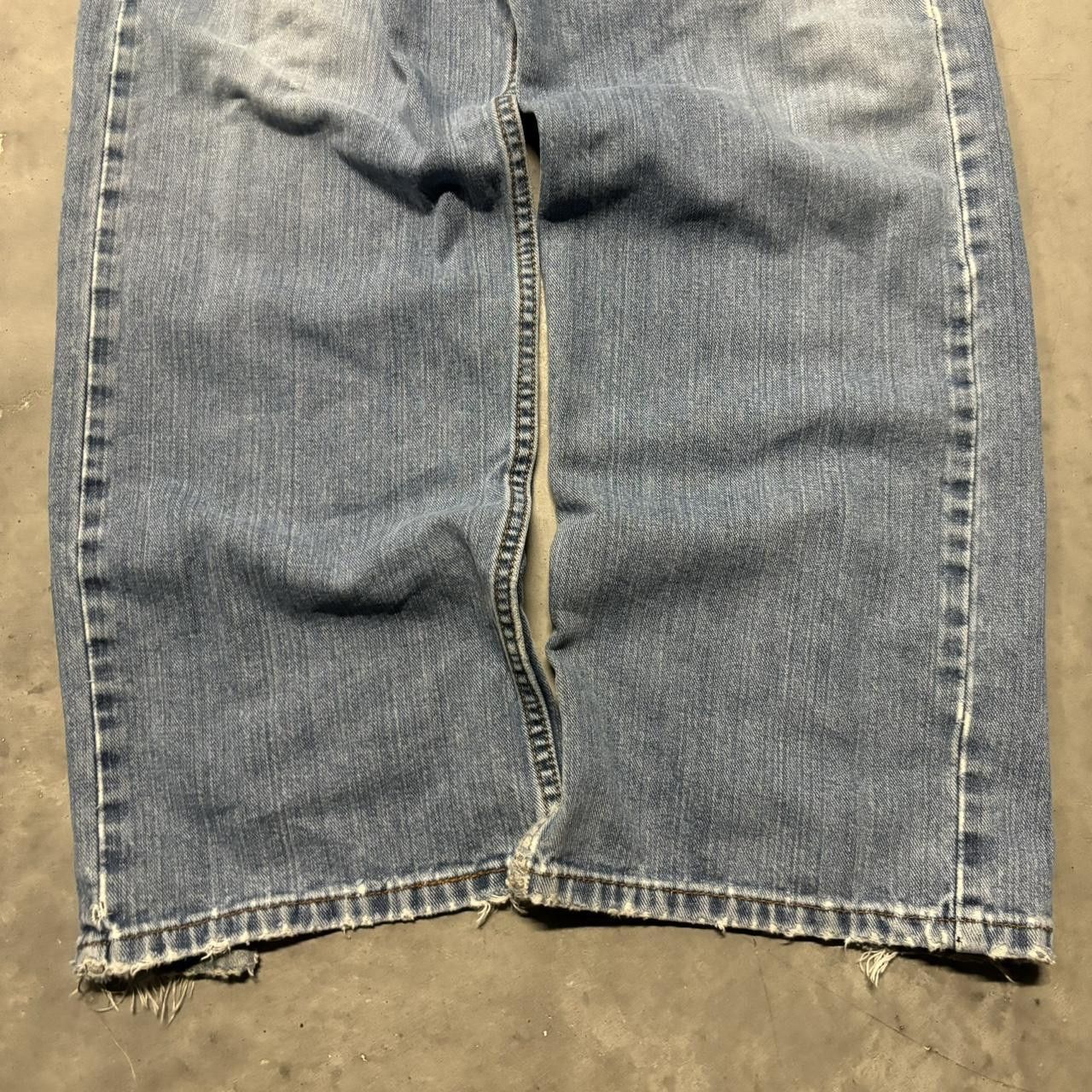 Levi's × Vintage Crazy Vintage Y2K/2000s Baggy Light Wash Levi’s Distressed Skater Denim Jeans! Size US 34 / EU 50 - 6 Thumbnail