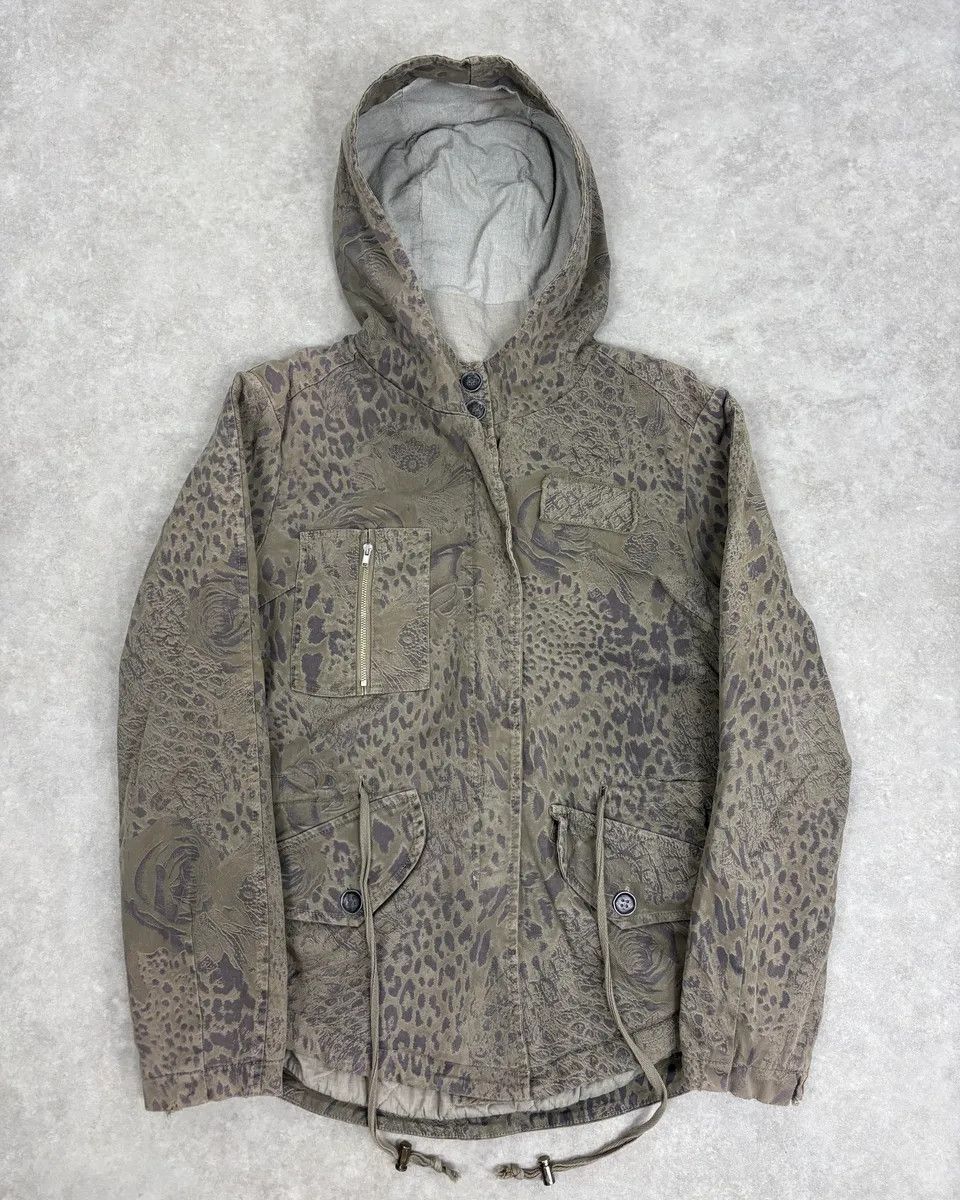 Vintage 2000s Massimo Rebecchi Khaki Animal Kingdom Long Coat Size M / US 6-8 / IT 42-44 - 1 Thumbnail