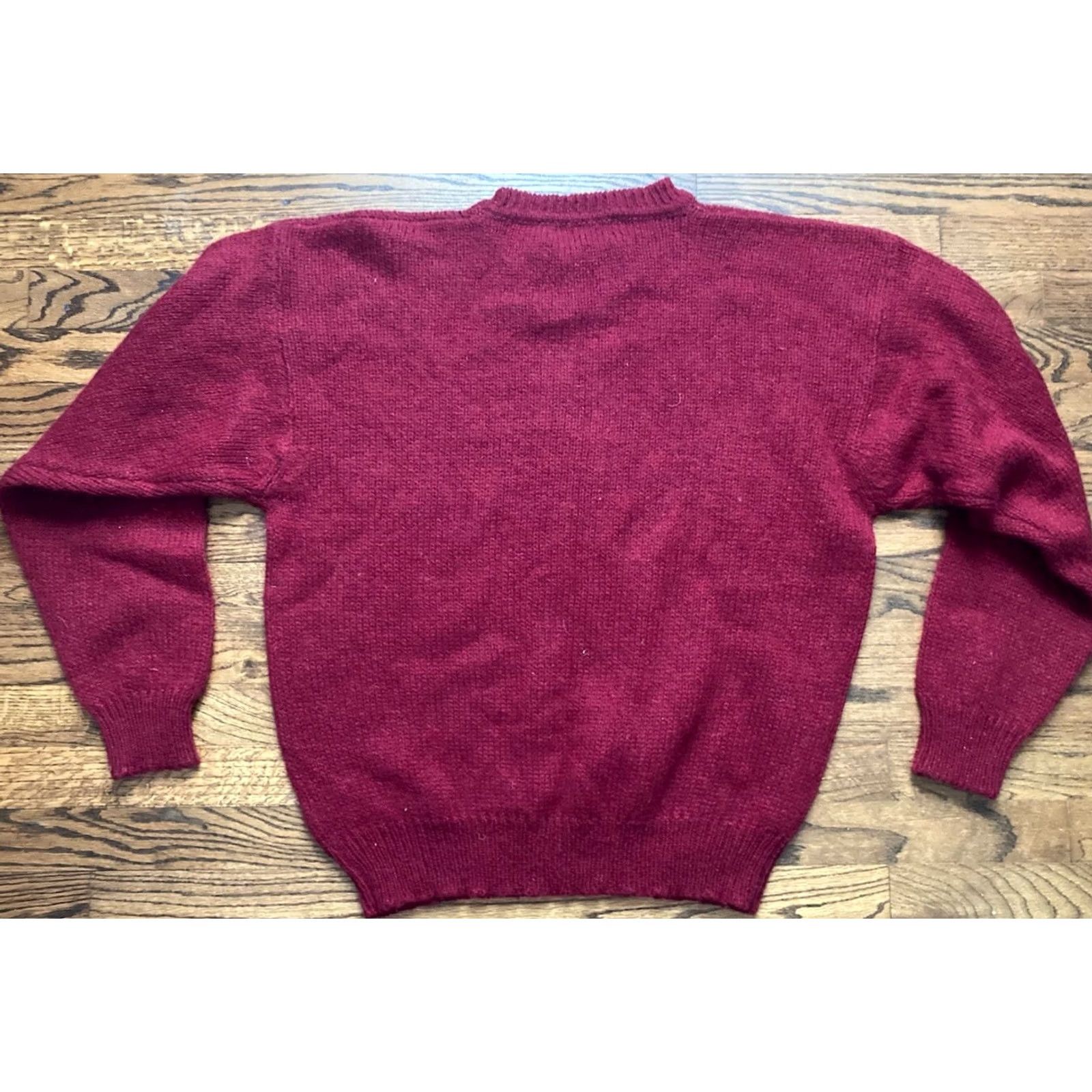 Eddie Bauer VINTAGE Eddie Bauer Sweater Mens XL Red Mohair Wool Knit Cable-Knit Pullover Regular Long Sleeve Round Neck Seasonal Fall Winter Spring Mens Size US XL / EU 56 / 4 - 7 Thumbnail