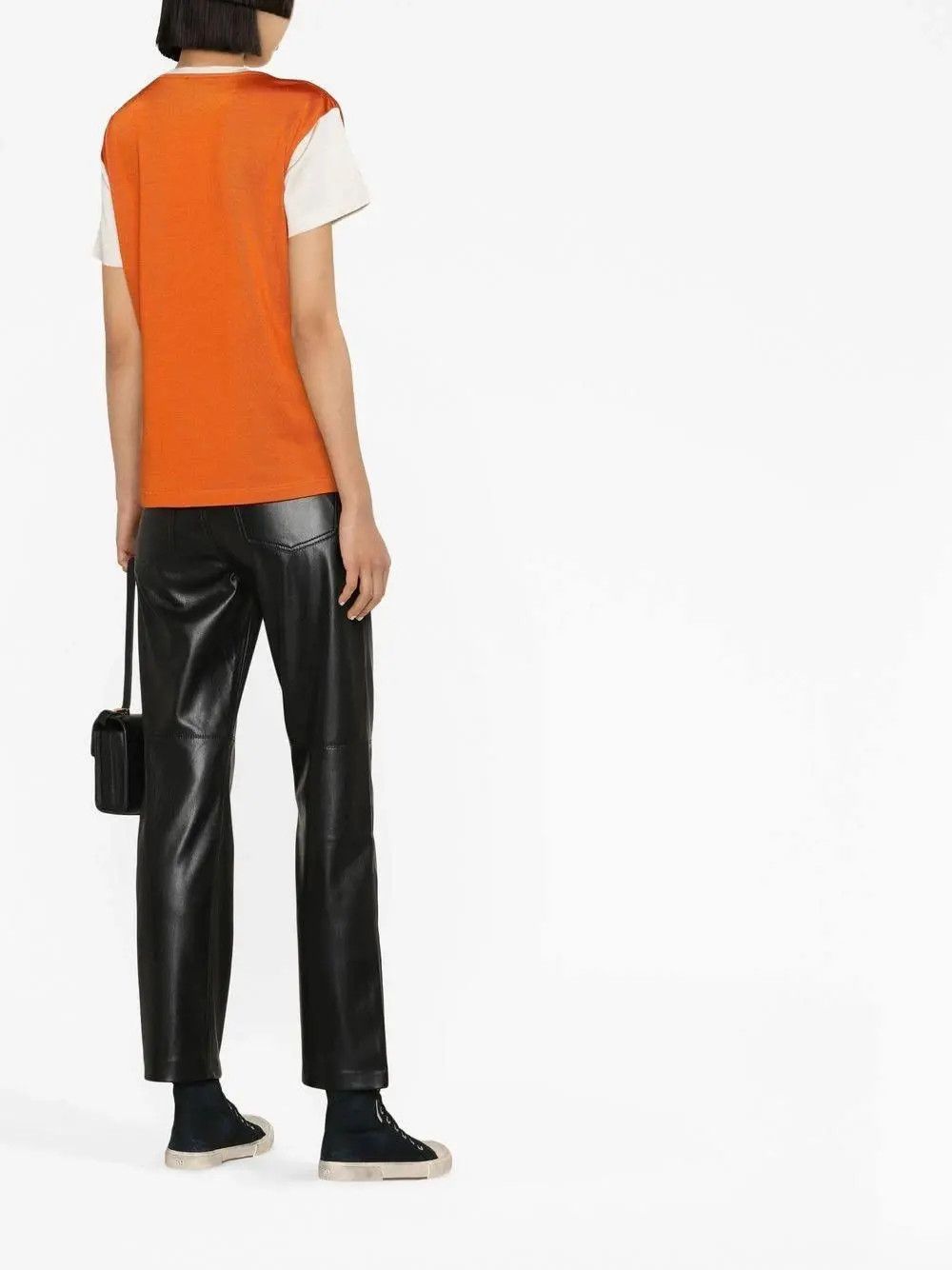 Saint Laurent Paris o1b1hav110125 T-Shirt 70's in Beige & Orange Size L / US 10 / IT 46 - 2 Thumbnail