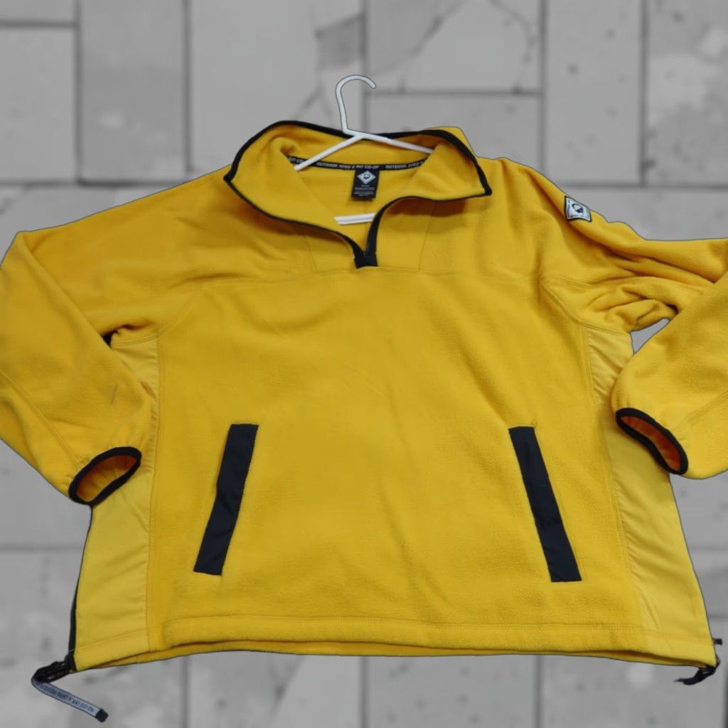 Vintage REI Jacket XL Yellow 1/4 Zip Kangaroo Pockets Outdoor Afros? Size US XL / EU 56 / 4 - 1 Thumbnail