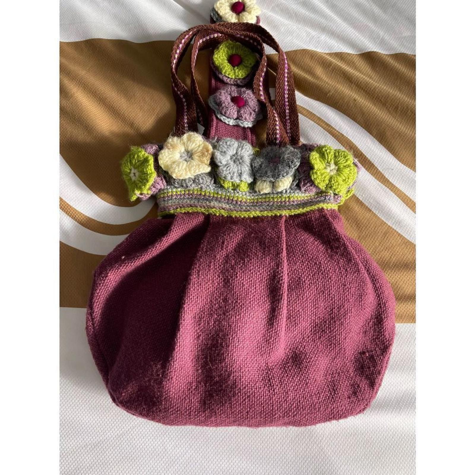 Handmade Vintage knit purse Size ONE SIZE - 4 Thumbnail