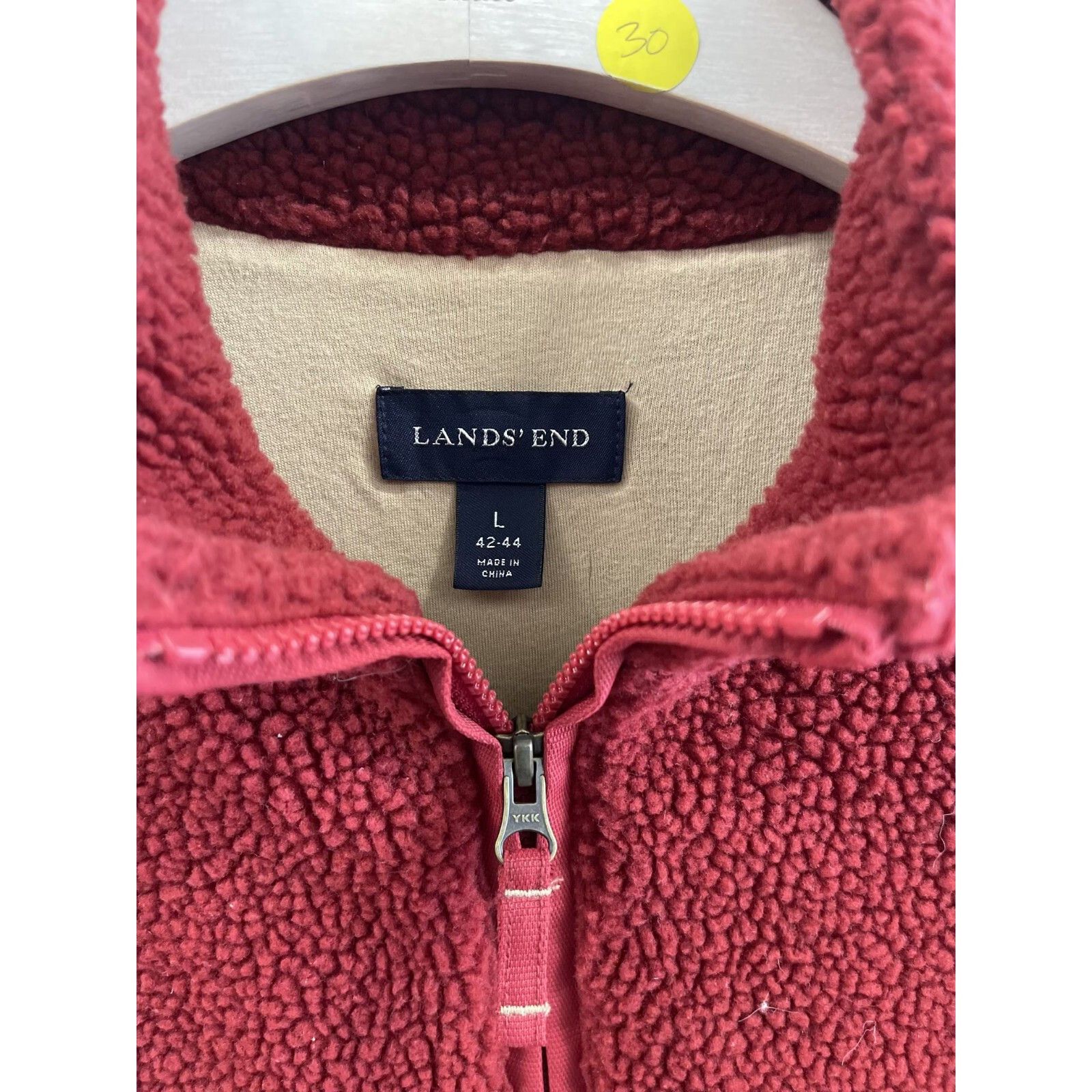Lands' End VTG 90S Y2K RARE LANDS END 1/4 ZIP PULL OVER RED DEEP PILL S Size US L / EU 52-54 / 3 - 2 Thumbnail
