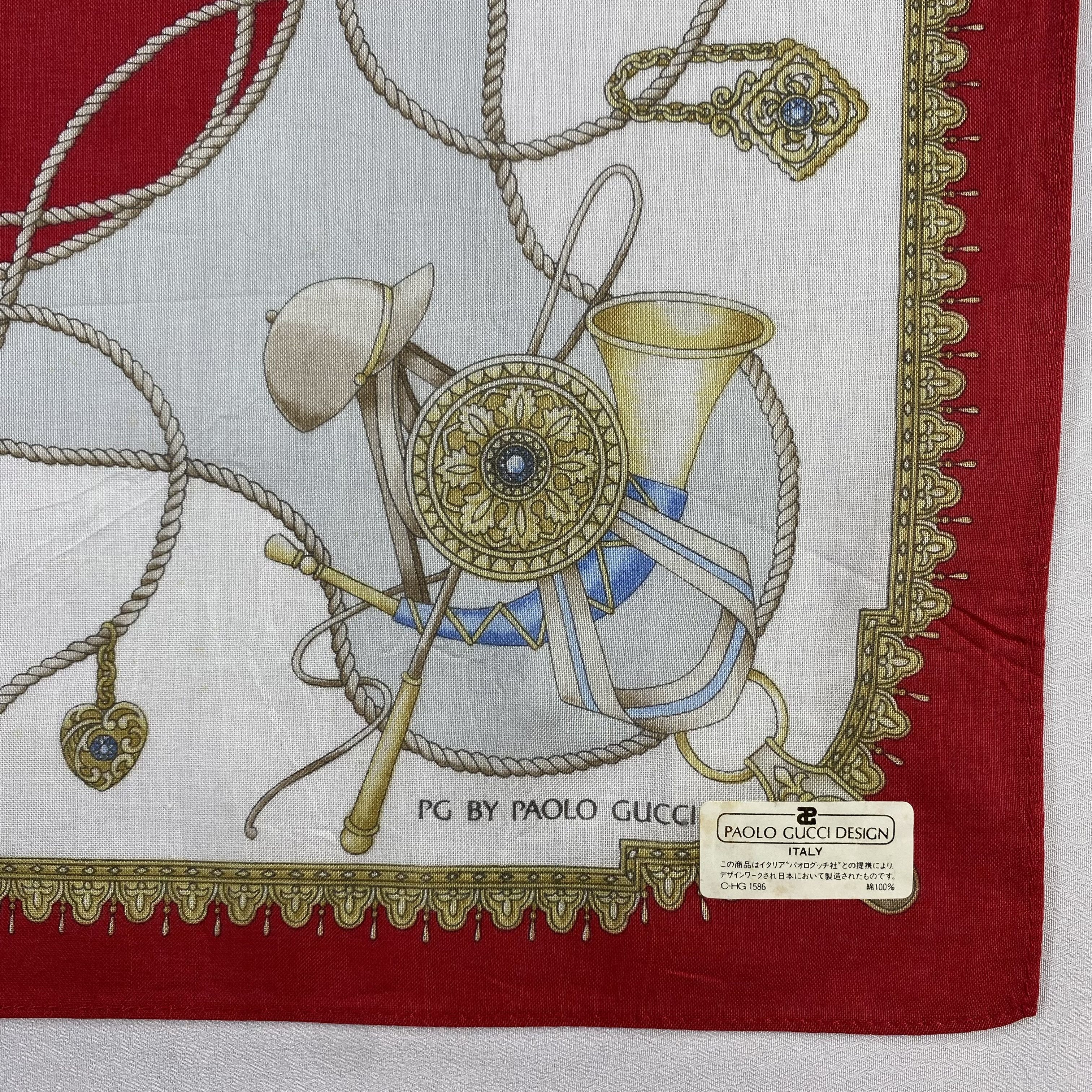 Paolo Gucci × Vintage Paolo Gucci Handkerchief / Neckerchief / Bandana-P1565 Size ONE SIZE - 3 Thumbnail