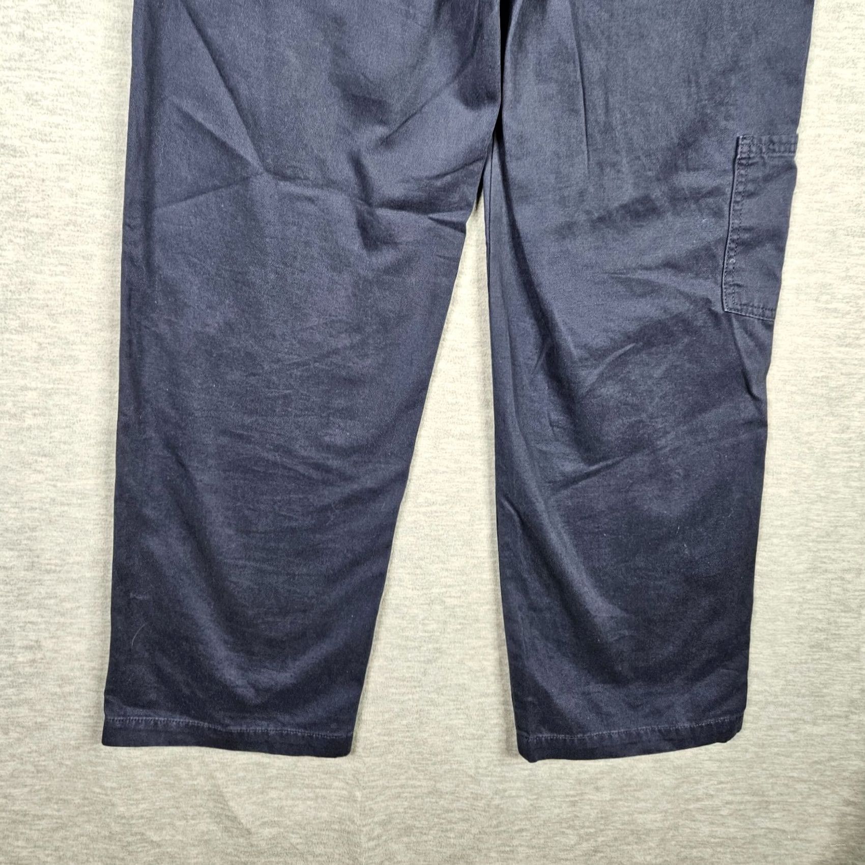 Vintage Sunday Best Women’s Navy blue Straight Leg 100% Organic Cotton Casual Pants Sz 4 Size 27" / US 4 / IT 40 - 7 Thumbnail