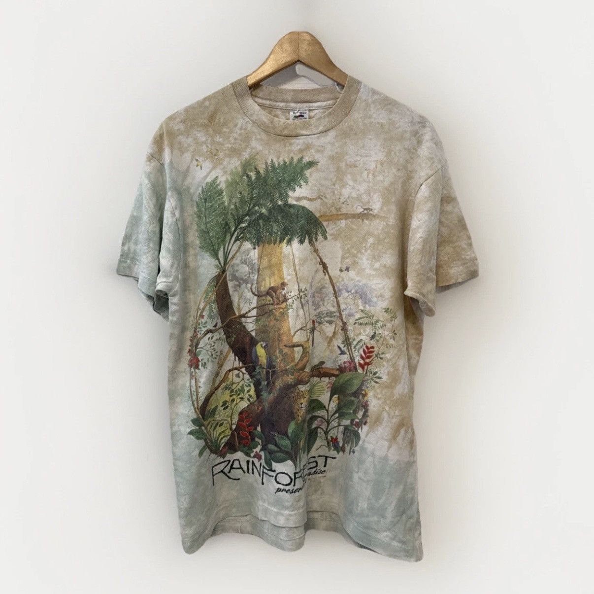 Other 1990s Tye-dye Rainforest Preserve Paradise front/back Size US XL / EU 56 / 4 - 1 Thumbnail