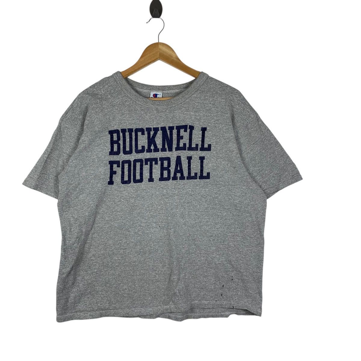 Champion Vintage CHAMPION x BUCKNELL FOOTBALL Boxy Tee Shirt Top Size XL / US 12-14 / IT 48-50 - 4 Thumbnail